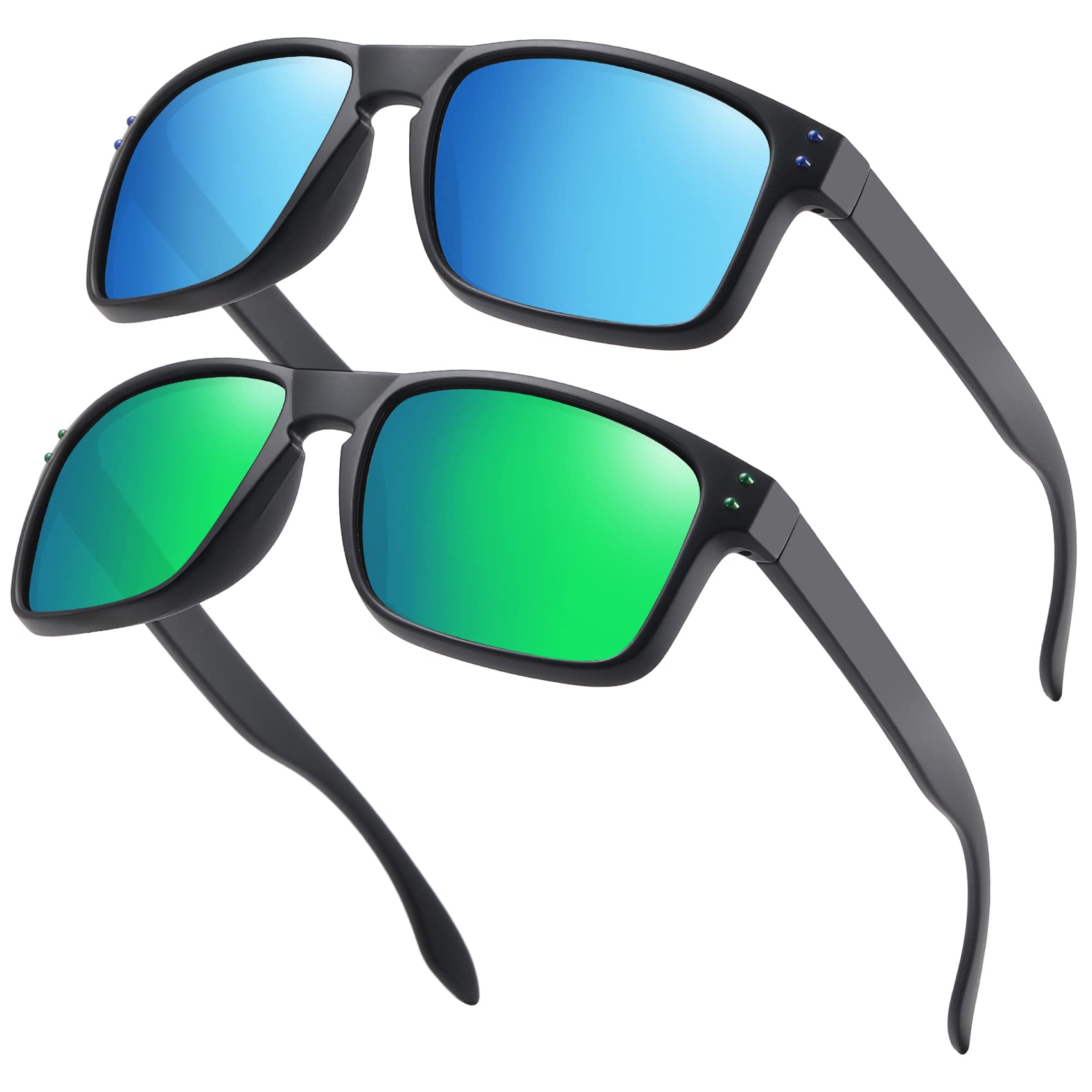 Polarized Sunglasses for Men & Women - UV400 Protection Sports & Driving Shades - Classic Aviator Style for Outdoor Activities, Beach, Fishing & Running