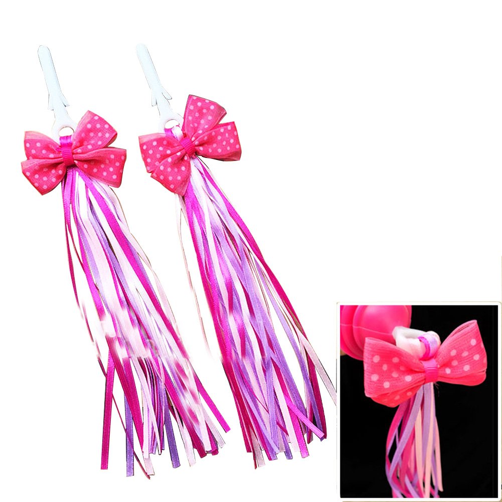 Pink Bowknot Bike Handlebar Streamers for Kids - Cycling & Scooter Accessories