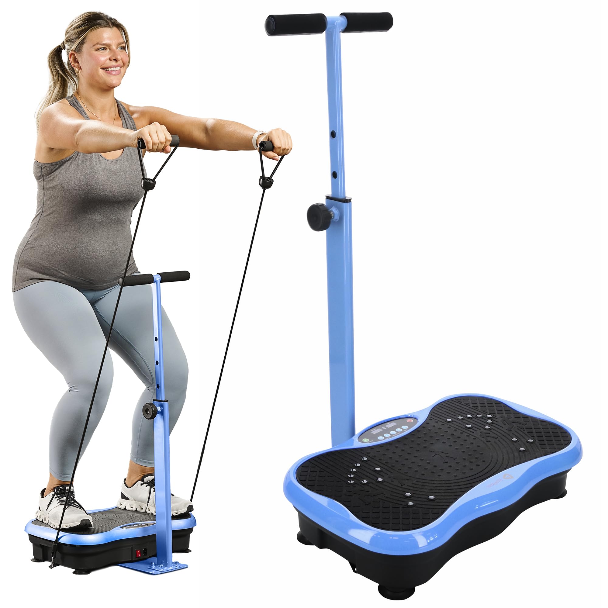 Lifepro Vibration Plate Exercise Machine with Magnetic Acupoints - Full Body Vibration Platform for Weight Loss, Muscle Toning & Recovery - Ideal Lymphatic Drainage Massager for Home Gym & Physical Therapy - Perfect for Beginners, Seniors & Fitness Enthusiasts