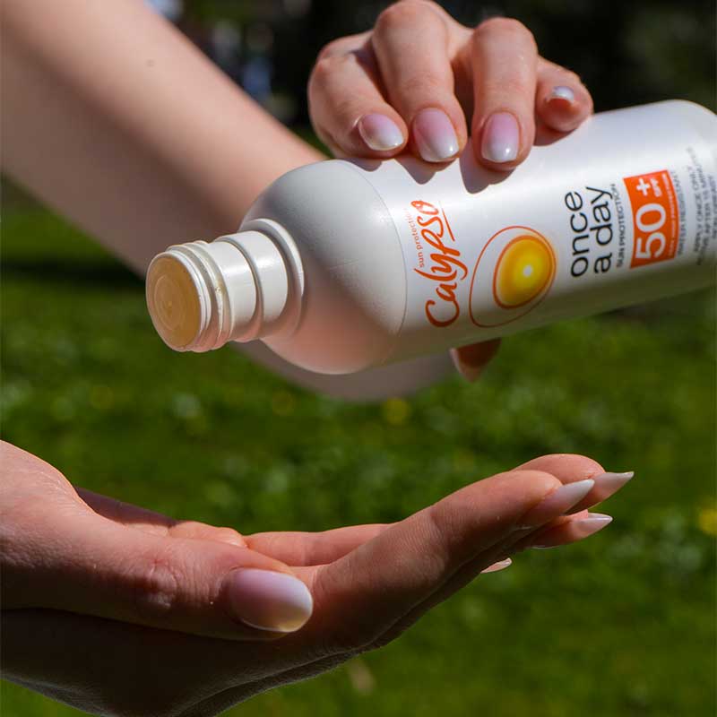 Calypso Once A Day SPF 50 Sunscreen Lotion - Broad Spectrum UVA/UVB Protection, Water Resistant, All-Day Moisturizing for Face & Body - Perfect for Beach, Pool & Outdoor Activities