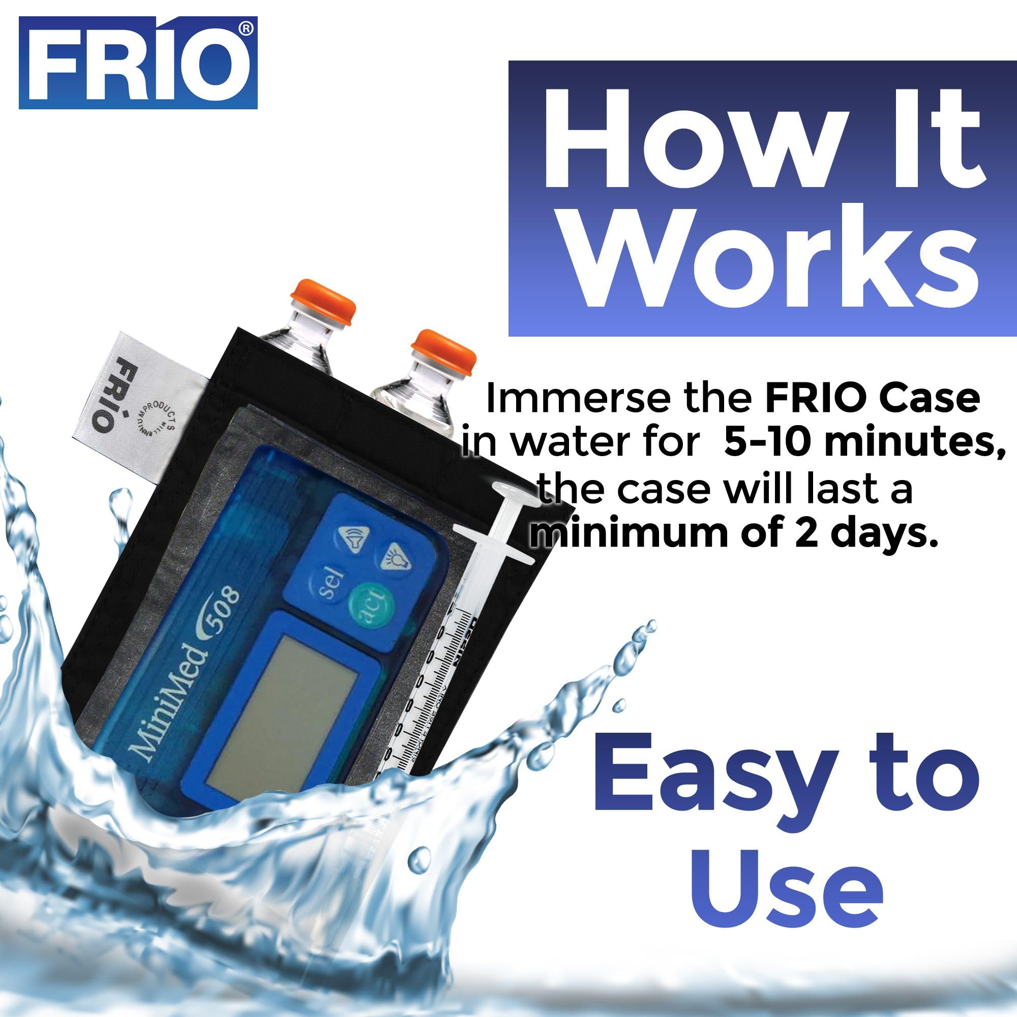 Frio Insulin Cooling Pump Wallet - Diabetic Travel Case for Medication Storage | Portable Insulin Cooler for Travel, Work & Outdoor Activities