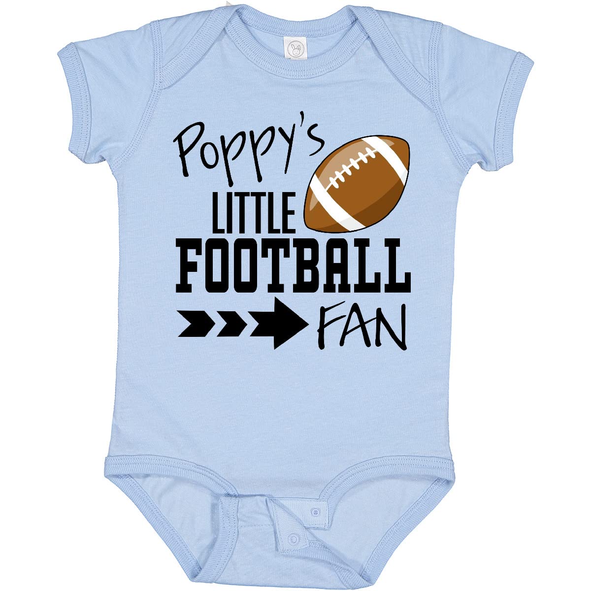 Inktastic Poppy's Little Football Fan Baby Bodysuit - Cute Infant Onesie for Football Games, Baby Showers & Family Outings - Soft Cotton Baby Romper for Boys & Girls