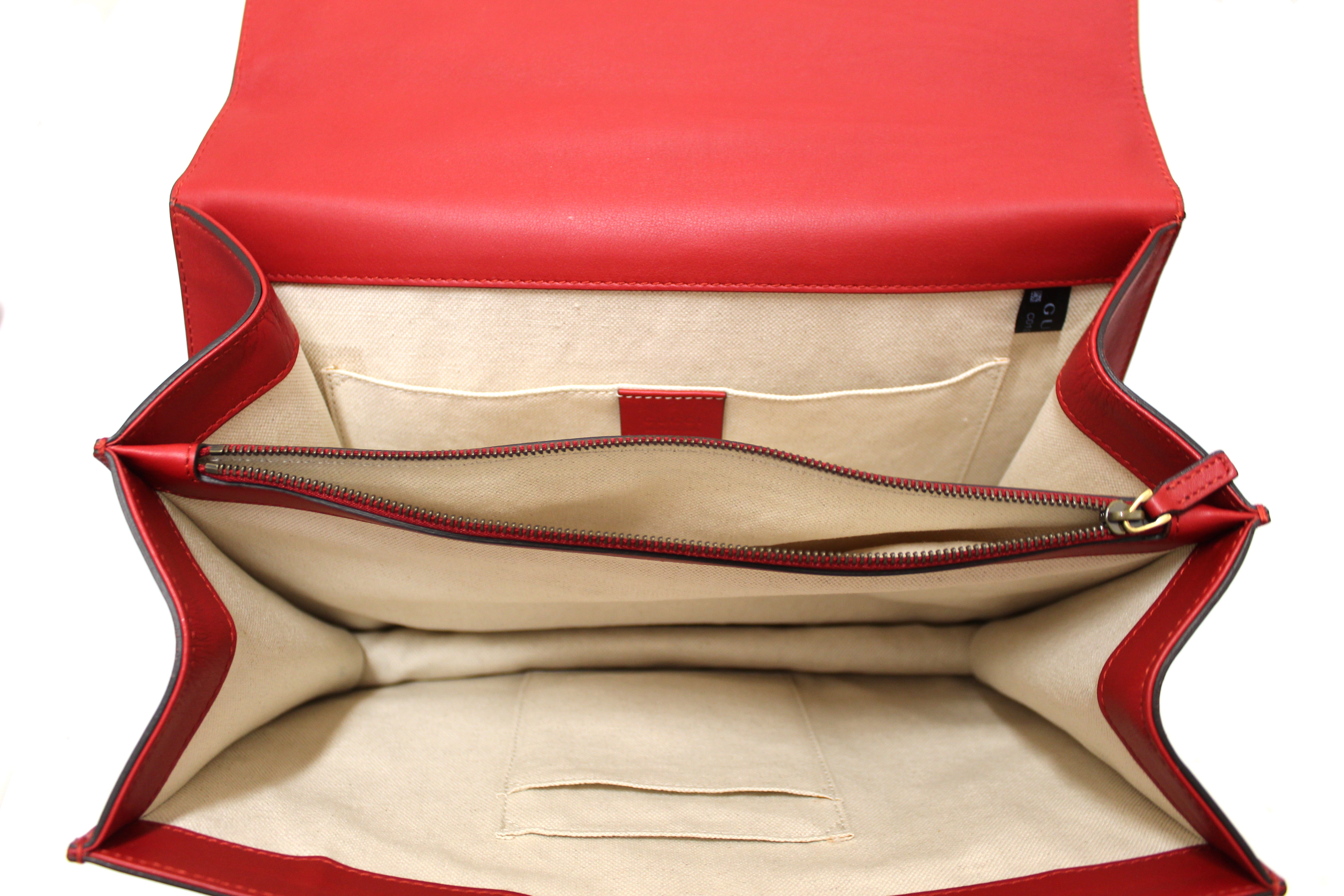 Authentic Gucci Dionysus Bamboo Handle Large Crossbody Bag - Genuine Red Leather Shoulder Bag for Women | Perfect for Parties, Date Nights & Luxury Fashion Accessories