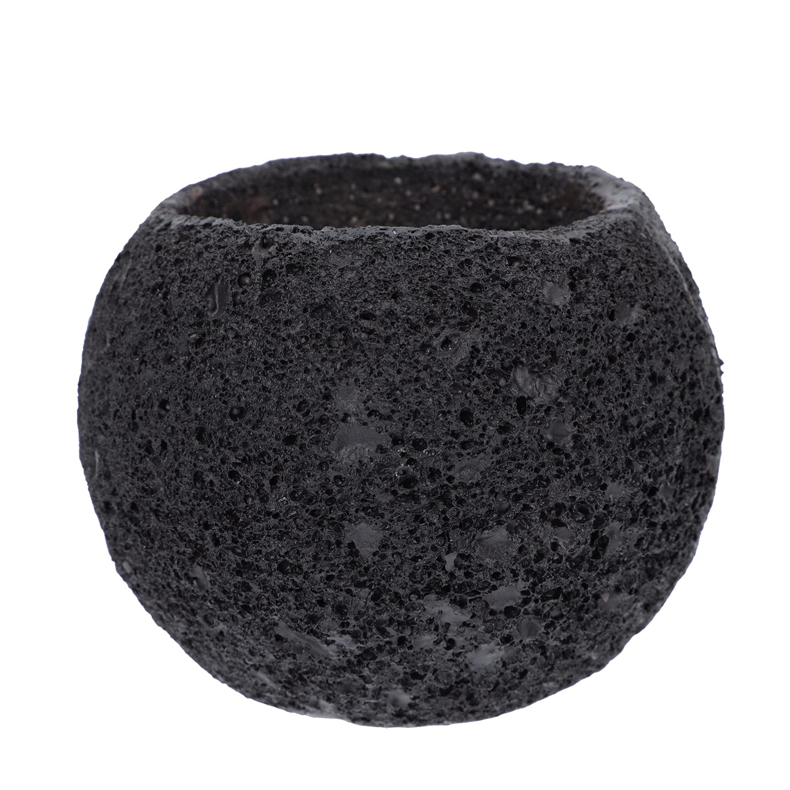 Black Round Resin Succulent Plant Pot - Decorative Tabletop Flower Vase for Succulents, Small Plants & Floral Arrangements - Perfect for Home, Office & Wedding Decor