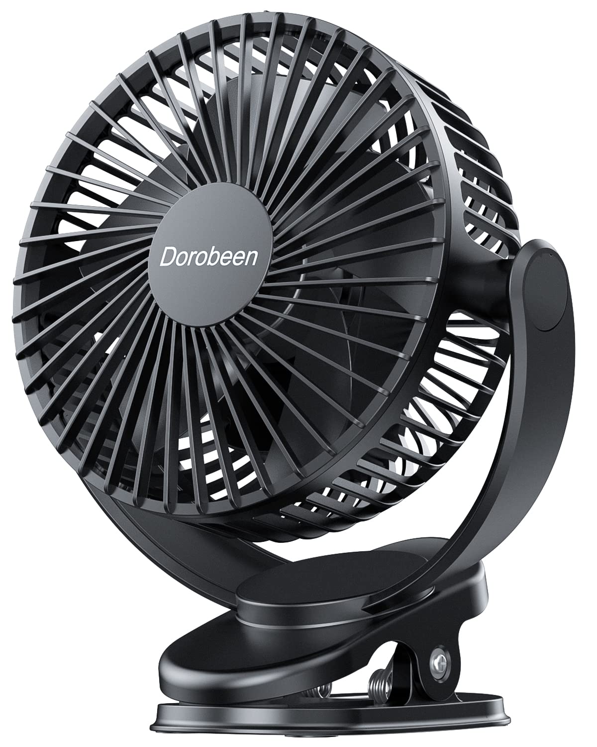 Dorobeen 6 Inch Clip Fan - Mini Quiet USB Rechargeable Desk Fan with 5000mAh Battery, Portable Personal Small Fan for Office, Home, Golf Cart & Outdoor Use - Perfect for Work, Travel and Leisure Activities