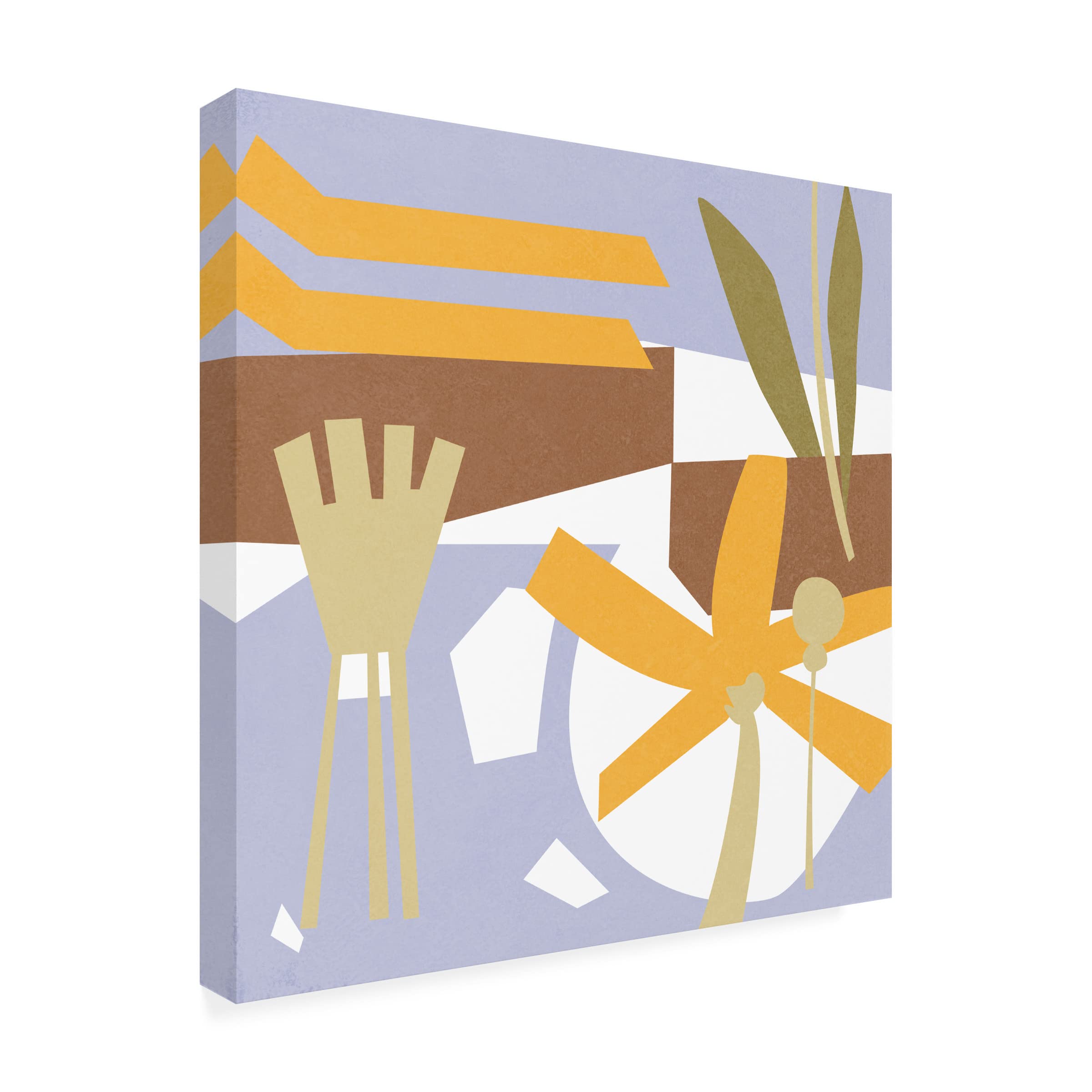 Melissa Wang 'Lavenderland Pinwheel IV' Canvas Wall Art Print - Modern Floral Home Decor for Living Room, Bedroom & Office - Trademark Fine Art Collection