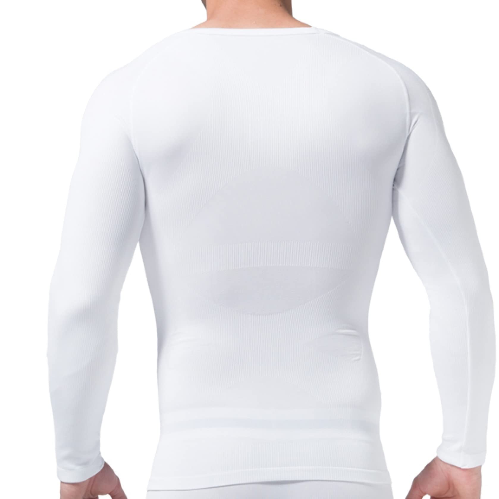 EBRICON Men's Compression Shaper Tank Top - Slimming Body Shaper Underwear for Men, Long Sleeve Workout Shirt for Gym, Running & Everyday Wear