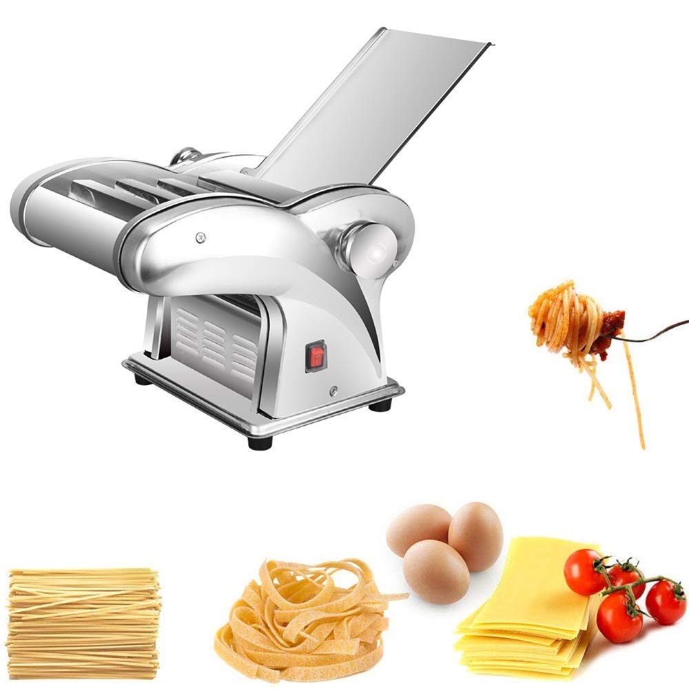 LIJCC 135W Electric Pasta Maker Machine - Stainless Steel Pasta Maker with 3 Blades & 6 Thickness Settings for Homemade Spaghetti, Lasagna & Noodles | Perfect Kitchen Tool for Italian Cuisine & Family Cooking