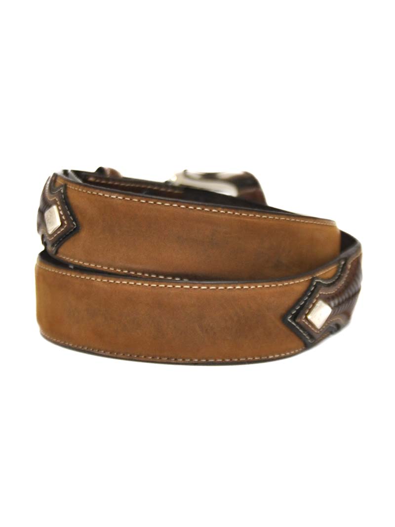 Nocona N2475444 Top Hand Western Belt for Men - Genuine Leather Cowboy Belt in Tan - Perfect for Rodeo, Ranch Work & Western Fashion