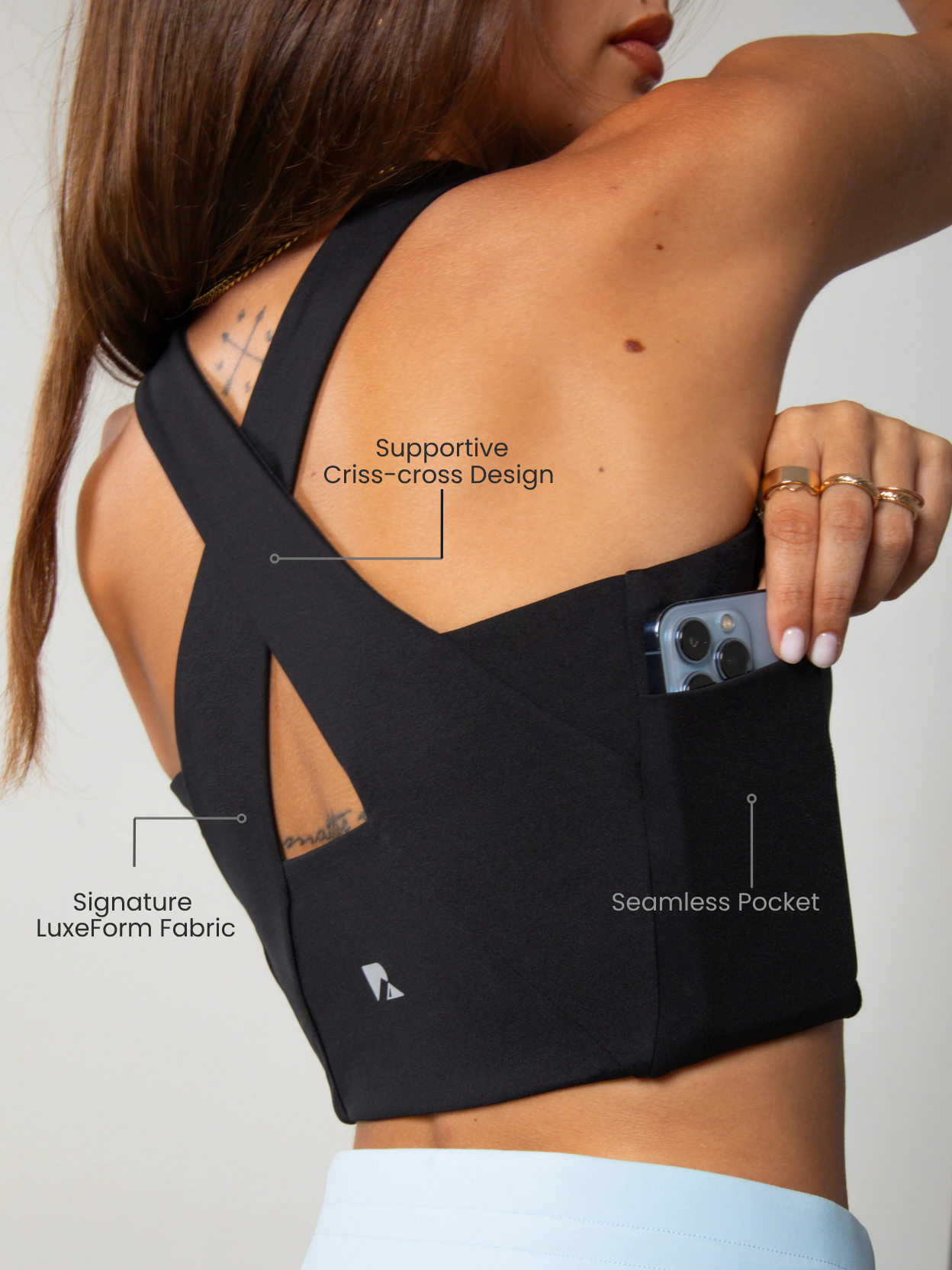 LuxeForm Women's Workout Tank Top - Breathable & Moisture Wicking Fitness Shirt for Yoga, Running & Gym | Black Athletic Performance Apparel