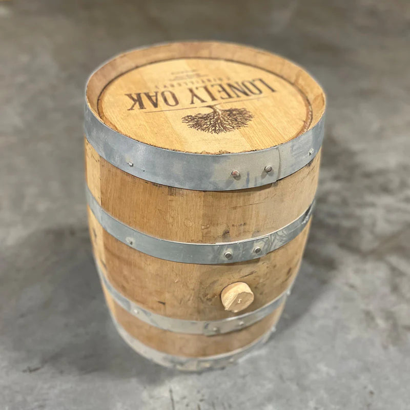 5 Gallon Fresh Dumped Lonely Oak Bourbon Barrel - Once Used American Oak Whiskey Barrel for Aging Bourbon, Whiskey, Wine & Craft Beer | Home Brewing & Distilling Essential