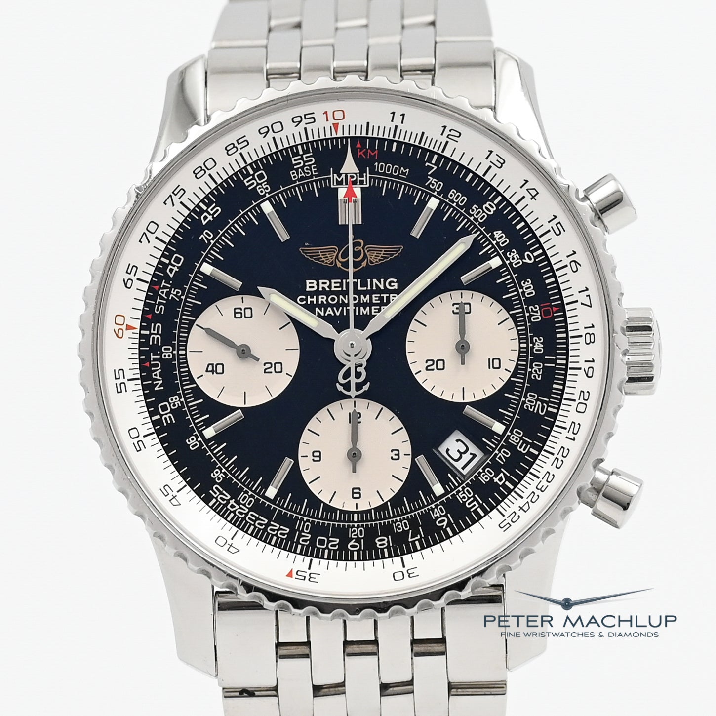 Breitling Navitimer Chronograph Men's Watch - Swiss Automatic Movement, Stainless Steel Case - Perfect for Aviation, Business & Luxury Events