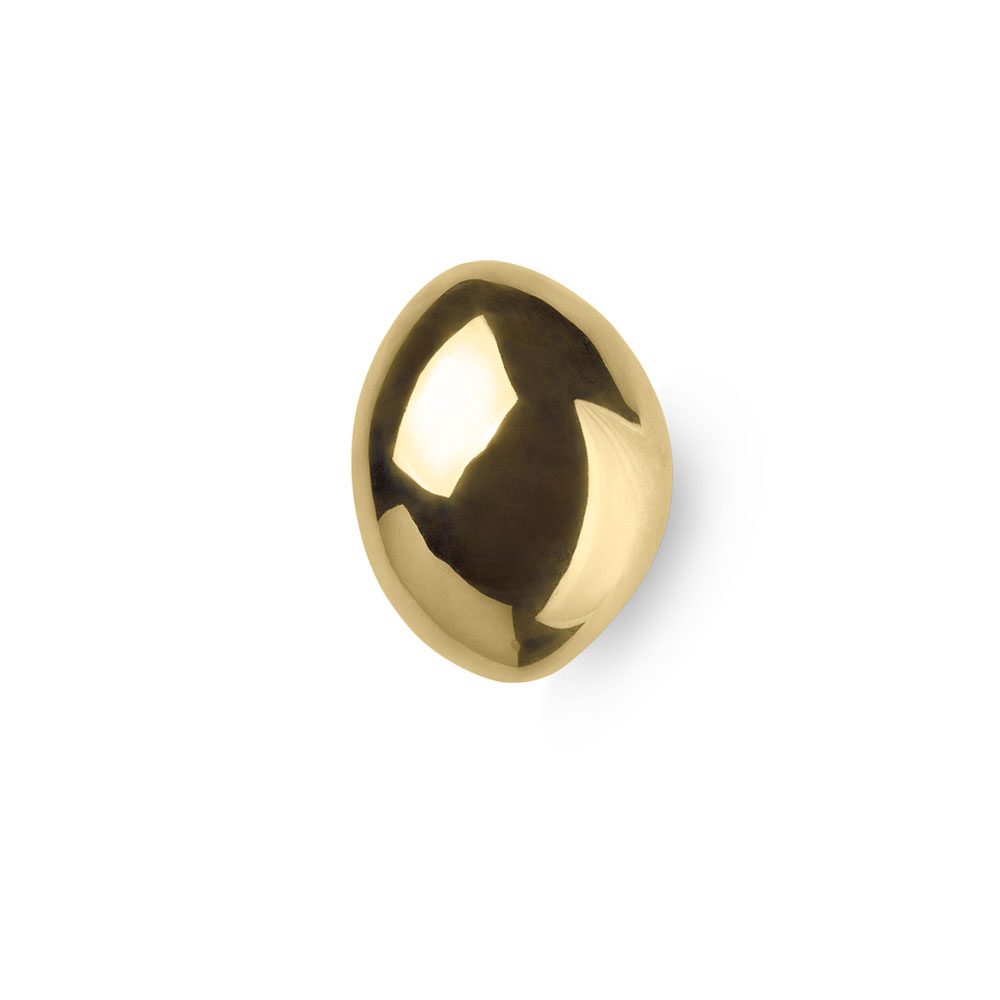 FERM LIVING x Helena Rohner Lemon Wall Hook - Brass Hooks for Coats, Keys & Decor - Stylish Kitchen & Entryway Organizer