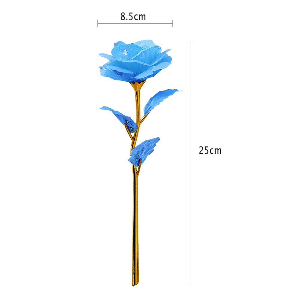 24K Gold Foil Rose with Gift Box - 10 Inch Glowing Artificial Rose, Long Stem Plastic Flower for Valentine's Day, Christmas, Mother's Day, Anniversary, Birthday, Wedding & Thanksgiving - Perfect for Romantic Gifts, Home Decor, and Special Occasions
