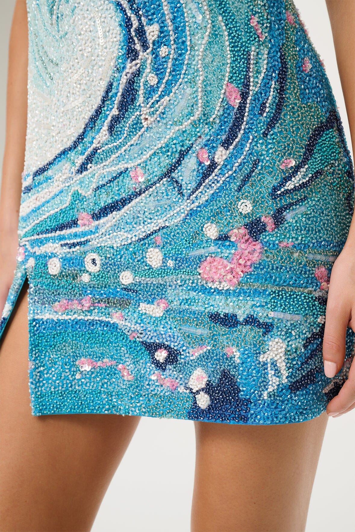 LE SABLE DRESS | TIDAL WAVE - Women's Flowy Beach Dress with Wave Print, Perfect for Summer Vacations, Pool Parties and Seaside Getaways