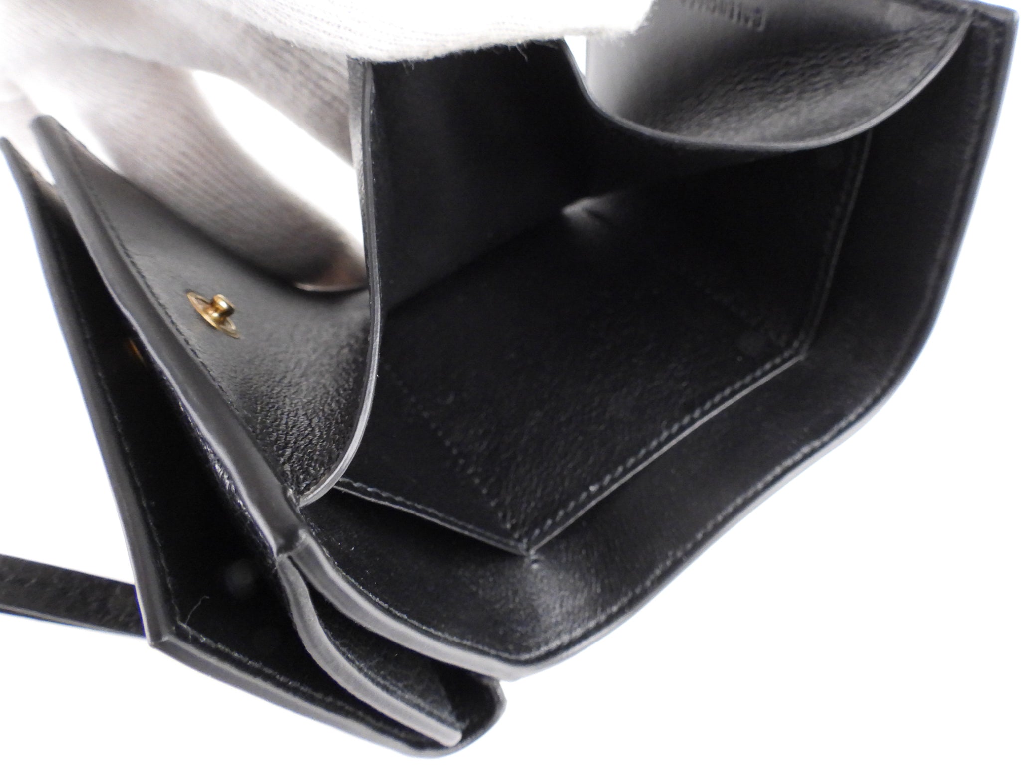 Balenciaga Black Grained Leather Neo City Tri Fold Mini Wallet for Women - Luxury Compact Card Holder & Cash Organizer - Perfect for Everyday Use, Travel, and Gifts