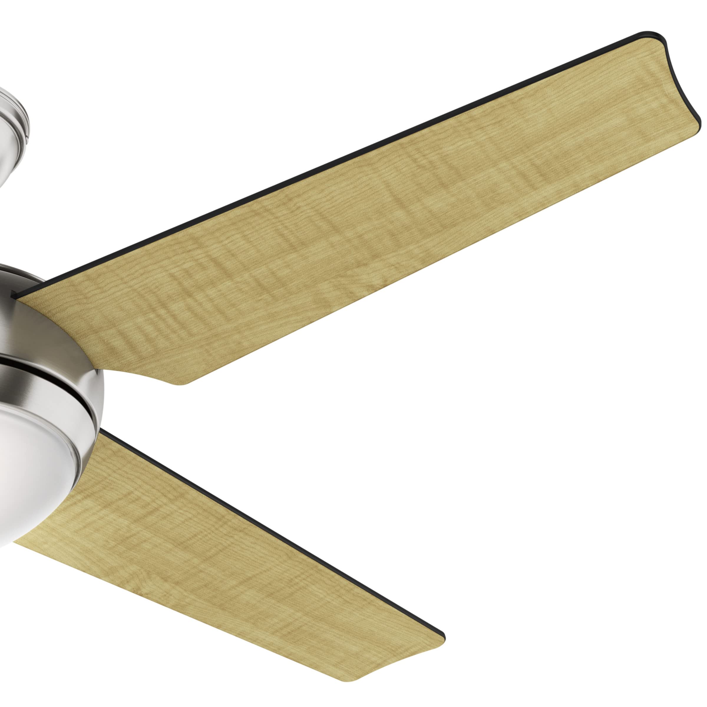 Hunter Sonic Indoor Ceiling Fan with LED Light and Remote Control - Quiet DC Motor, 3 Speeds, Reversible - Perfect for Bedroom, Living Room, and Home Office