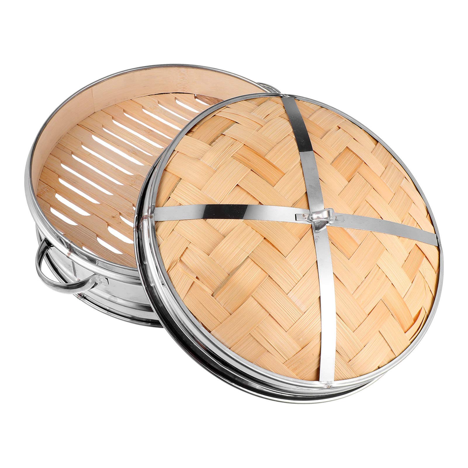 Hemoton Steamer Basket with Lid - Kitchen Gadget for Healthy Cooking
