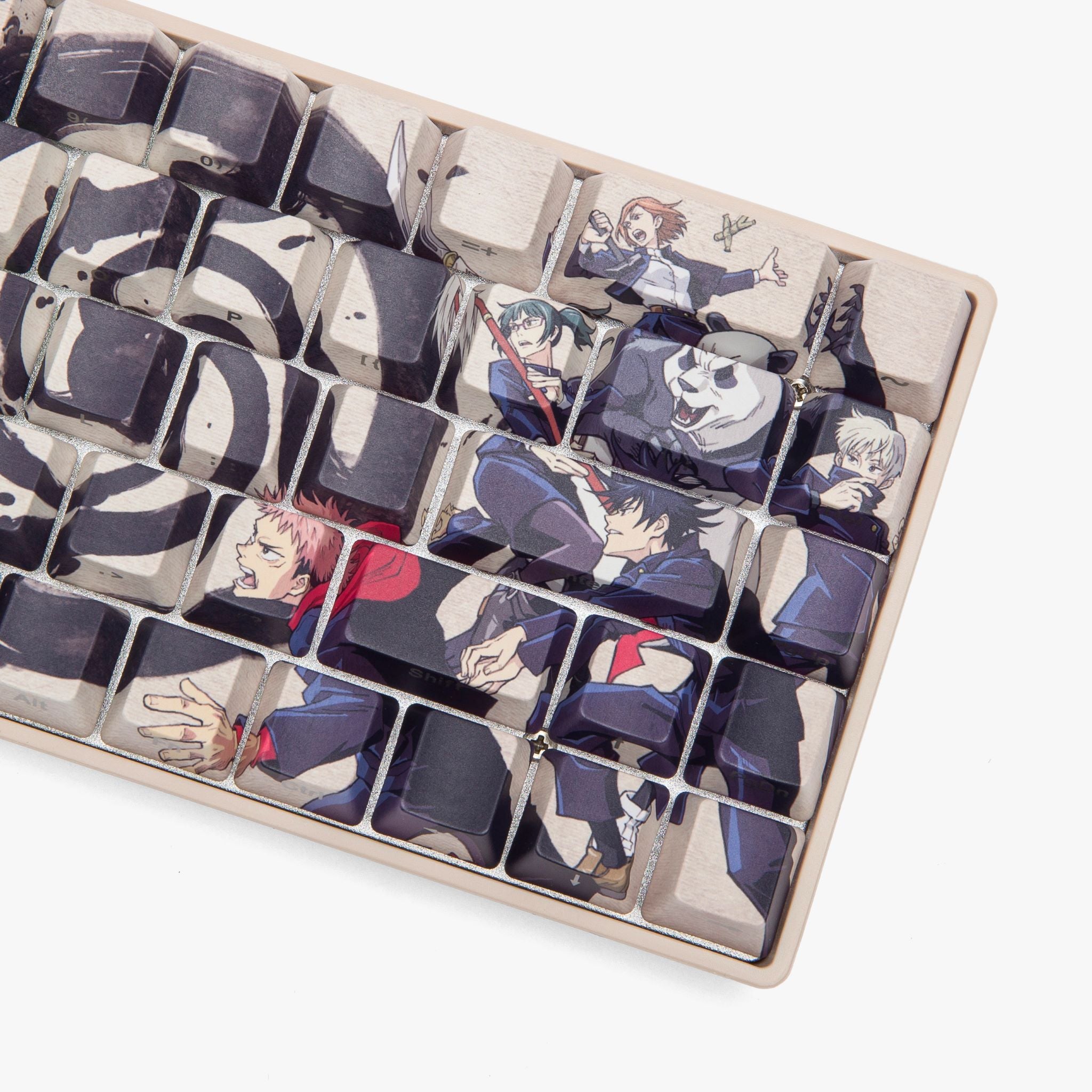 JJK x HG 68 Keycap Set - Custom Mechanical Keyboard Keycaps for Gaming & Typing - Perfect for School, Office & Home Use