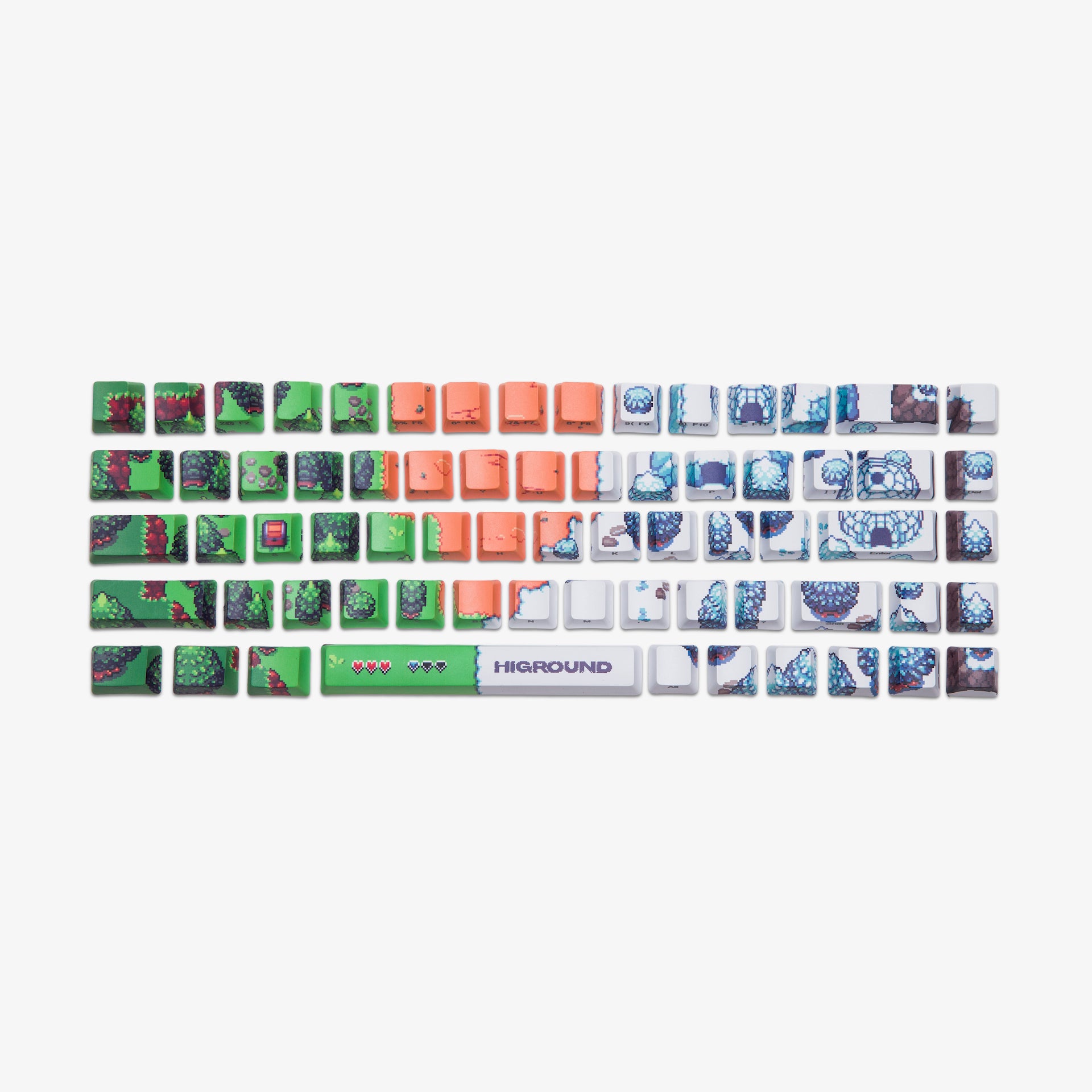 Higround Custom Keycap Set - Mechanical Keyboard Keycaps for Gaming & Typing - Perfect for PC, Mac, and Laptop Keyboards - Enhance Your Gaming Setup or Home Office Workspace