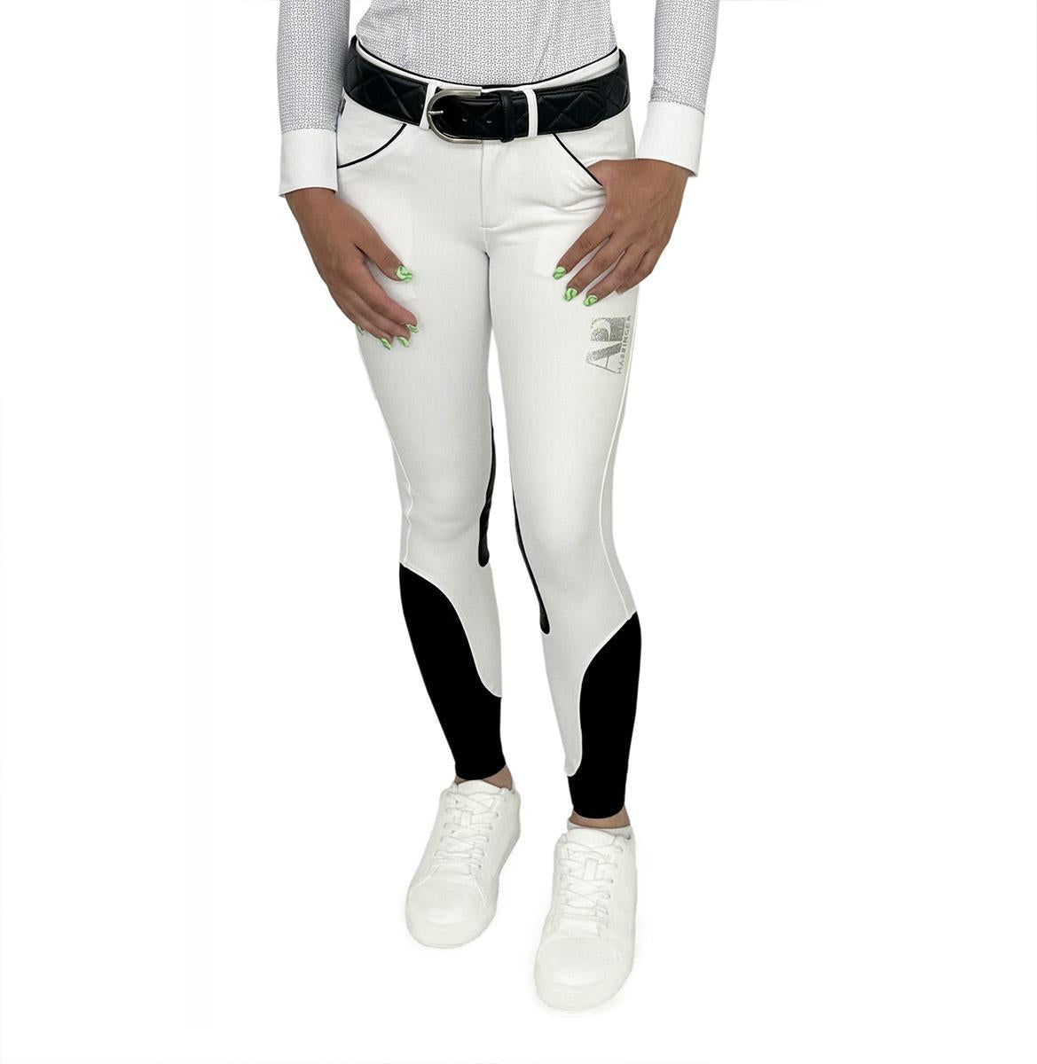AP Hassinger The Jumper Knee Patch Breeches - Equestrian Riding Pants for Women with Knee Grip - Perfect for Horseback Riding, Show Jumping & Dressage