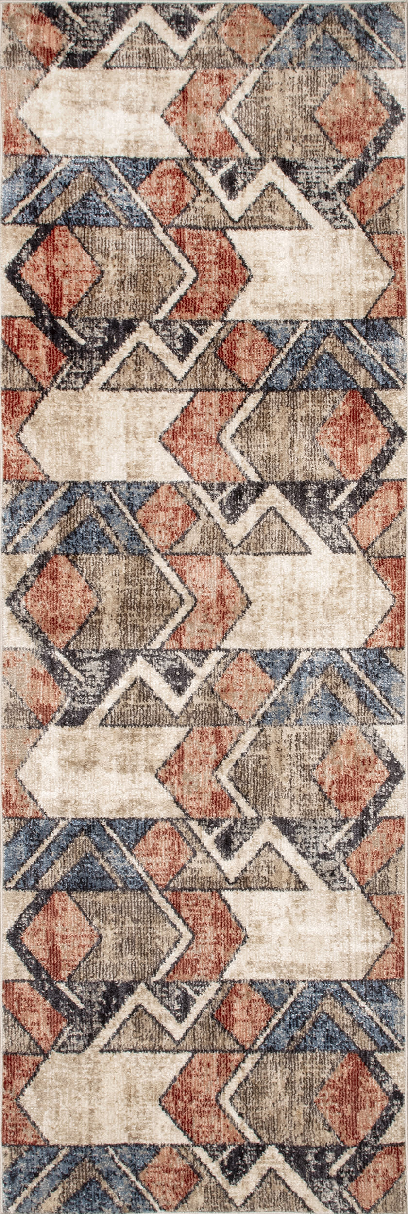 Modern Cubist Stripes Area Rug in Ivory - Soft & Stylish for Living Room, Bedroom, or Office Decor