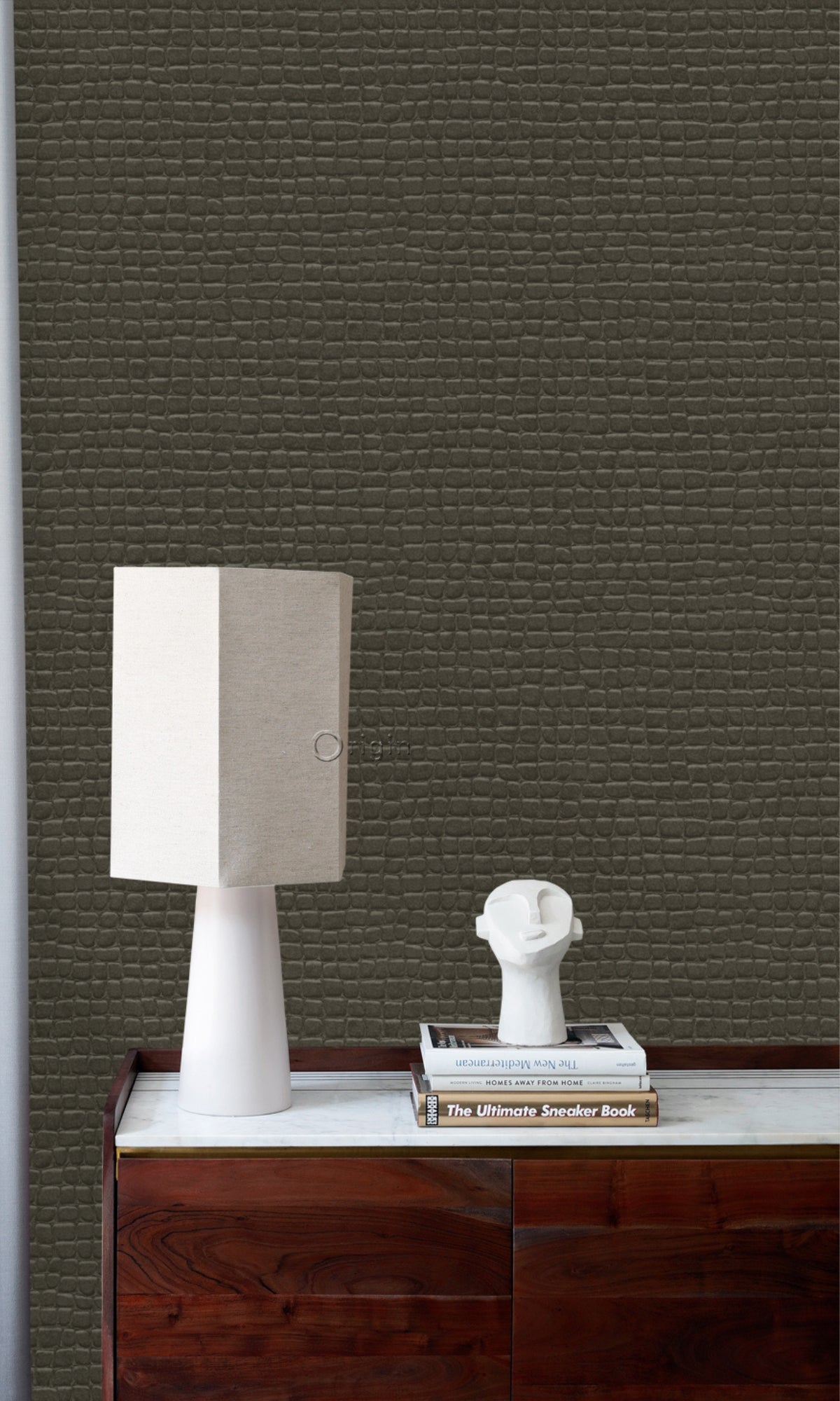 Brown Faux Leather Geometric Peel and Stick Wallpaper - Self-Adhesive Removable Wallpaper for Living Room, Bedroom, Home Office Decor - Easy to Install & Remove (Style R8311)