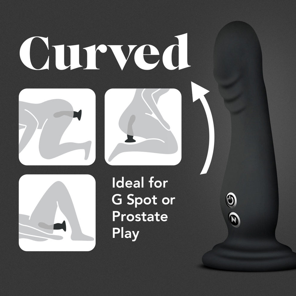 Amsterdam Vibrating Ribbed Dildo with Suction Cup - Powerful G-Spot Stimulator for Solo Play & Couples Use - Waterproof Adult Toy for Shower & Bedroom Pleasure
