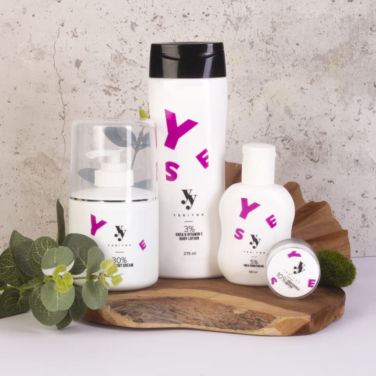 Yes!You Urea Body Care Set - Moisturizing Hand Cream, Foot Cream, Body Lotion & Cuticle Butter (4-Piece Kit) | Dry Skin Relief for Hands, Feet & Body | Perfect for Winter Care & Cracked Heel Treatment