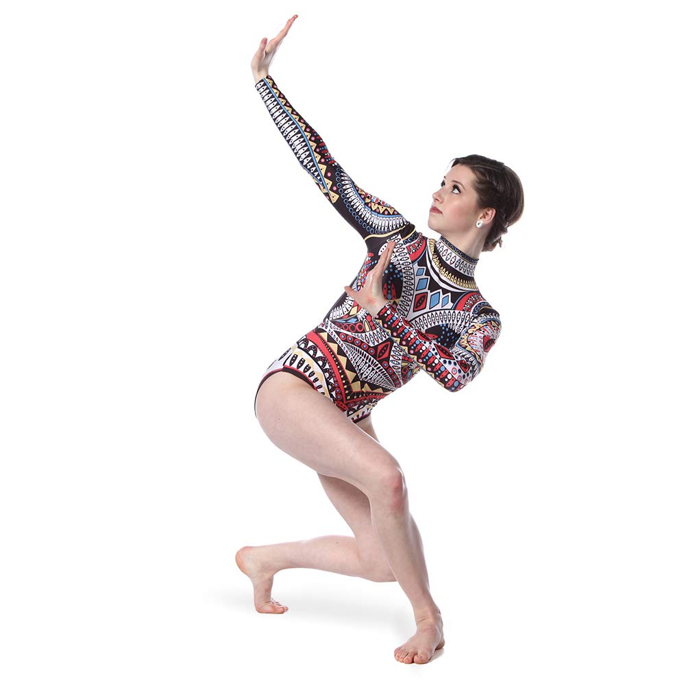 Women's Freedom Long Sleeve Dance Leotard - Stretchy Performance Costume for Ballet, Jazz, Gymnastics & Yoga Practice
