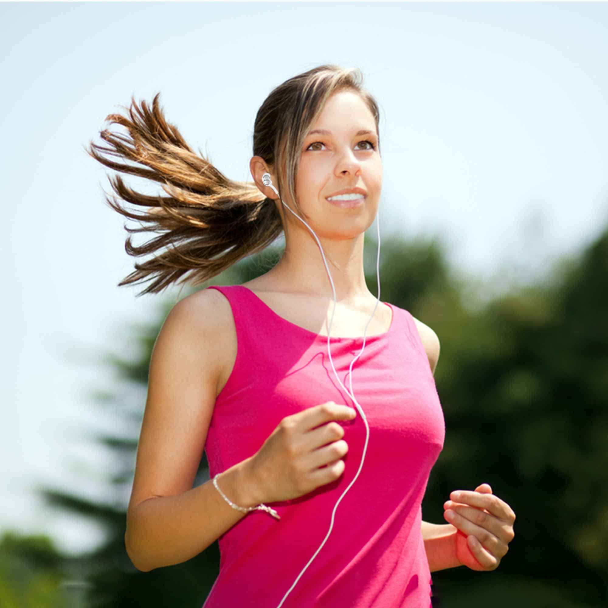 UrbanX Stereo Earbuds with Mic & Volume Control - Braided Corded Headphones for Motorola ZN300 (US Warranty) | Perfect for Commuting, Workouts & Hands-Free Calls