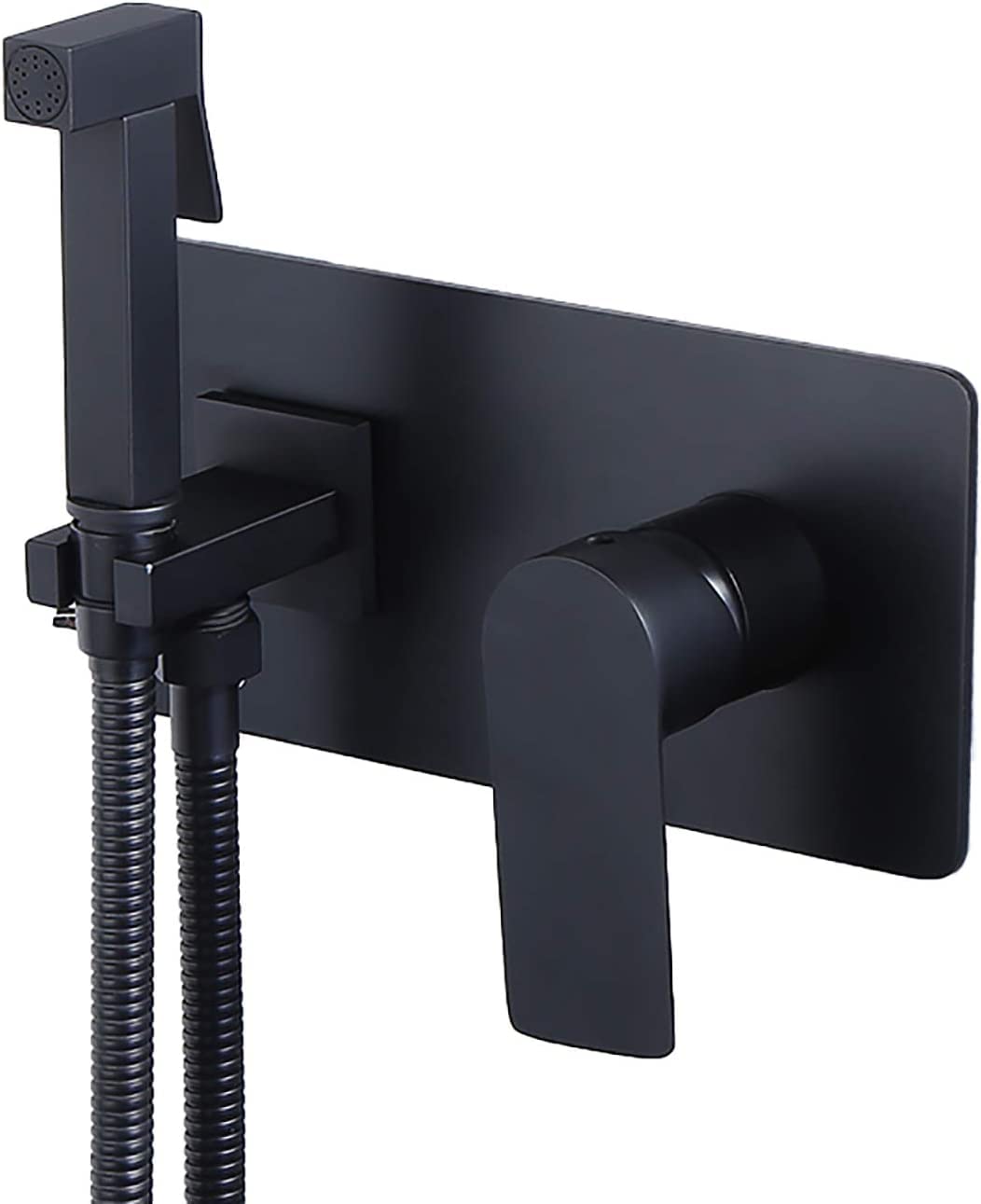 Brass Handheld Bidet Sprayer for Toilet - Hot & Cold Water Adjustable, Wall Mounted with 1.5M Hose - Perfect for Baby Cloth Diaper Cleaning, Portable Bathroom & Toilet Hygiene Kit (Black)