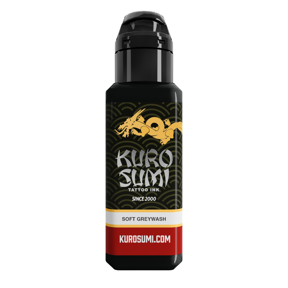 Kuro Sumi Soft Greywash Tattoo Ink - Professional Grey Wash Shading Ink for Realistic Tattoos | Perfect for Sleeves, Portraits & Black & Grey Tattoo Art