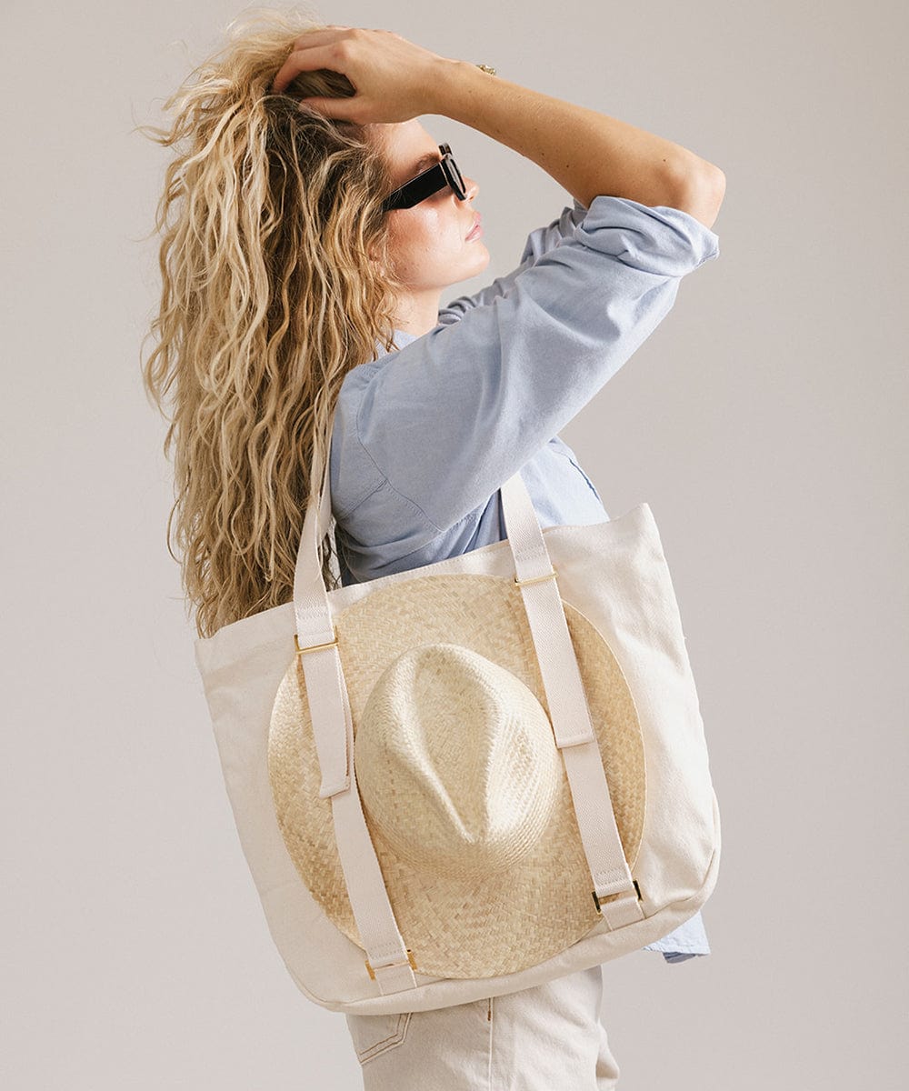 Canvas Hat Carrying Tote Bag - Durable Storage Organizer for Baseball Caps, Sun Hats & Accessories - Perfect for Travel, Sports & Outdoor Activities