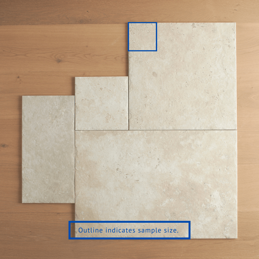 Annangrove French Pattern Ivory External Travertine Look Tile - Elegant Outdoor Flooring for Patios, Gardens & Pool Areas