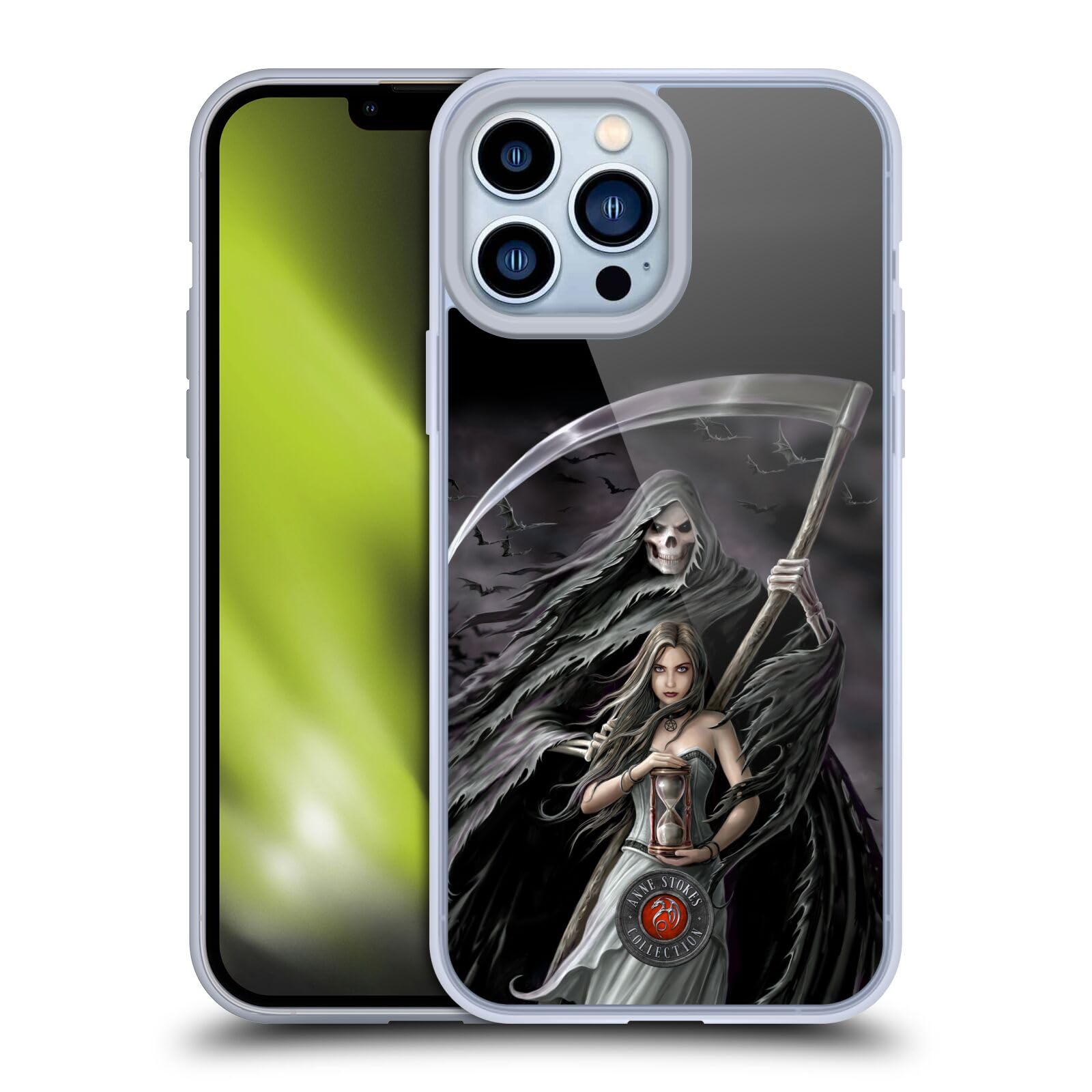 Anne Stokes Summon The Reaper Gothic iPhone 13 Pro Max Case - Officially Licensed Soft Gel Phone Cover for Apple iPhone 13 Pro Max - Perfect for Halloween, Gothic Fashion & Fantasy Lovers