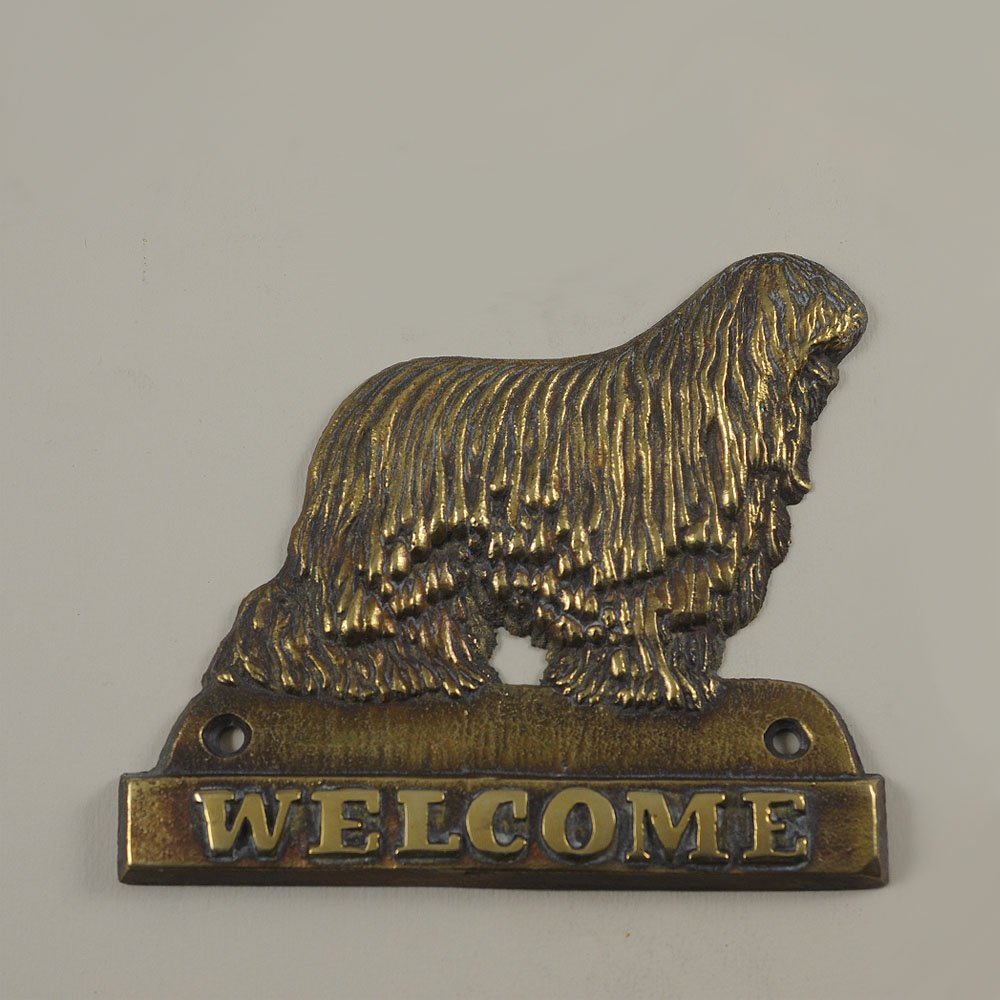 Komondor Dog Welcome Sign - Limited Edition ArtDog Decor for Pet Lovers | Perfect for Home Entryway & Dog Owner Gifts