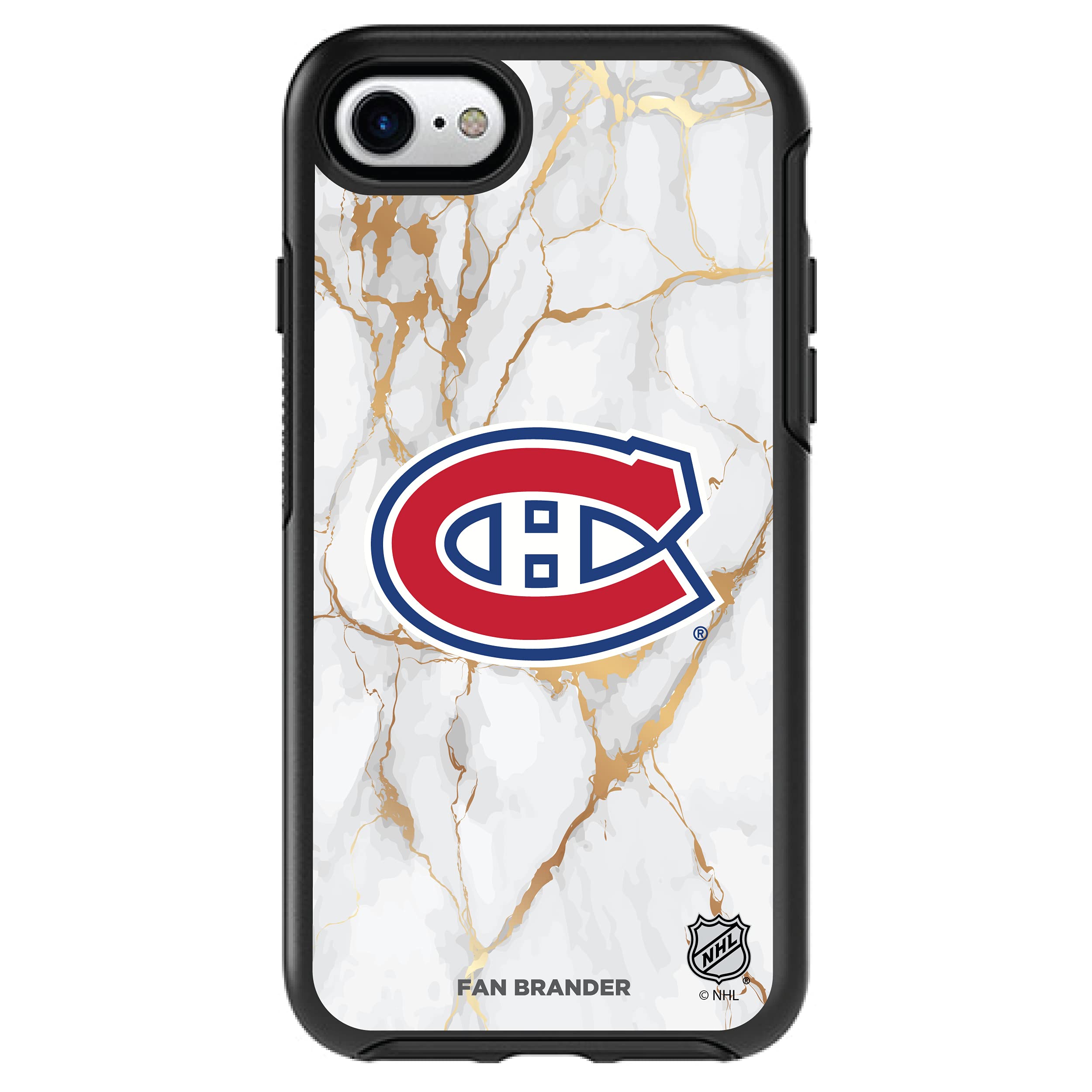 NHL OtterBox Symmetry iPhone Case - White Marble Design for Apple iPhone | Durable Protection for Sports Fans