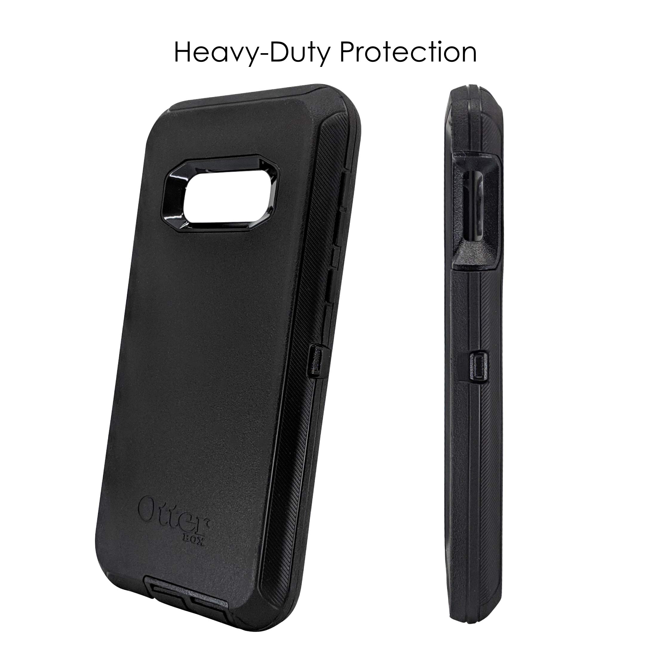 DistinctInk Samsung Galaxy S10e Case (5.8 Inch) - Durable Protective Phone Cover | Black VHS Video Tape Design | Shockproof Replacement for OtterBox Defender | Perfect for Outdoor Activities, Travel & Daily Use