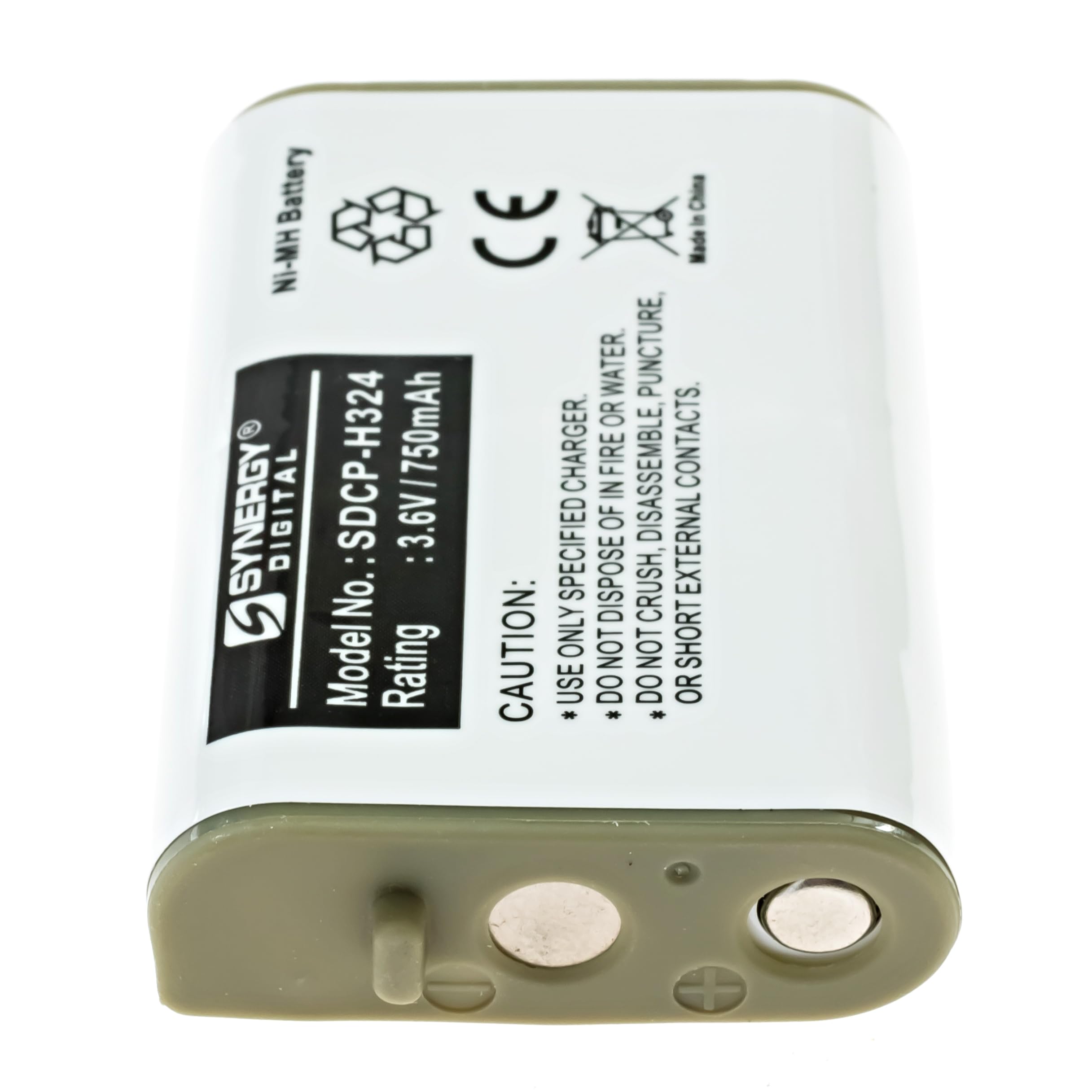 Synergy Digital Rechargeable Cordless Phone Batteries - 2 Pack Ni-MH 3.6V 750mAh High Capacity Replacement for Panasonic HHR-P103 - Perfect for Home & Office Cordless Phones with Long-Lasting Power