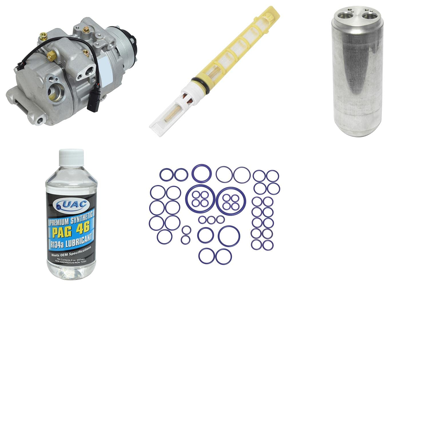 HVAC A/C Compressor Replacement Kit for Car & Truck - Compatible with Multiple Vehicle Models - High Performance Auto AC System Repair Part - Ideal for DIY Mechanics & Professional Technicians
