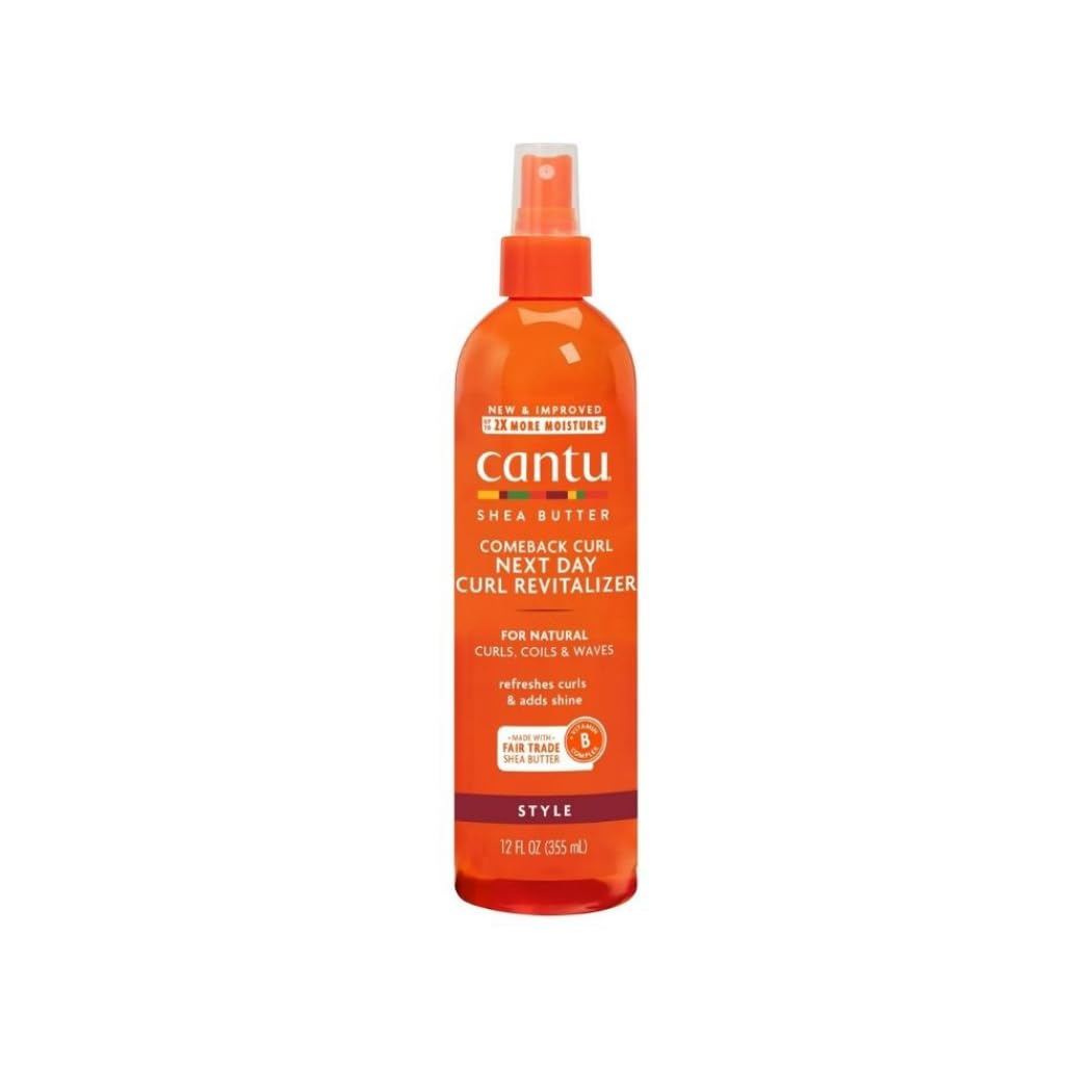 CANTU Comeback Curl Next Day Curl Revitalizer Spray - Curl Refresher & Hydrating Leave-In Treatment for Natural Hair | Perfect for Next-Day Curl Revival & Daily Styling