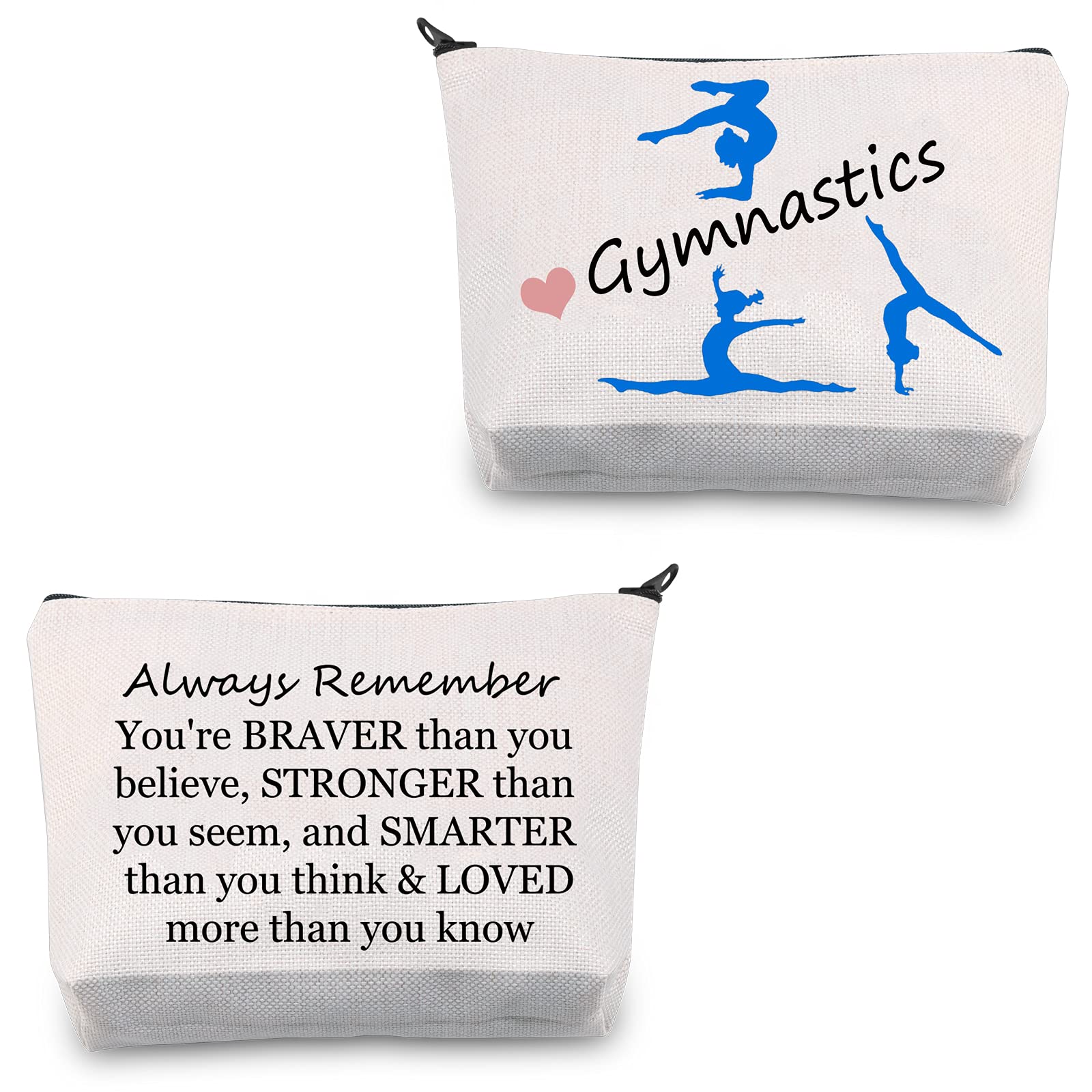 CMNIM Gymnastics Makeup Bag - Waterproof Cosmetic Pouch for Gymnasts | Travel Toiletry Organizer | Perfect Gift for Gymnast Girls | Ideal for Competitions, Gym Training & Travel