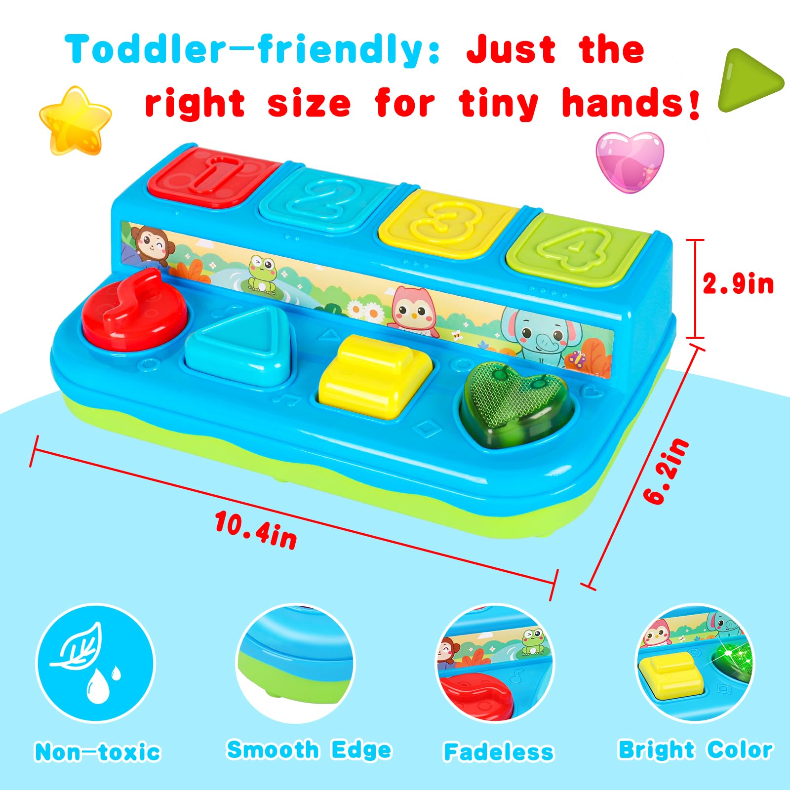 Montessori Pop Up Animal Educational Toys for 1 Year Old | Cause and Effect Baby Toys 6-18 Months | Interactive Sensory Learning Toy for Boys & Girls 0-3 Years | Easter Birthday Gift | Perfect for Early Childhood Development & Playtime Fun