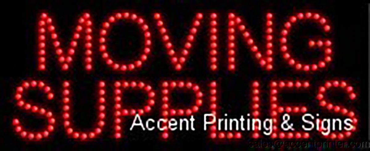 High Impact LED Moving Sign - Energy Efficient Moving Supplies for Business & Home Relocation | Perfect for Moving Trucks, Storage Units & Warehouses