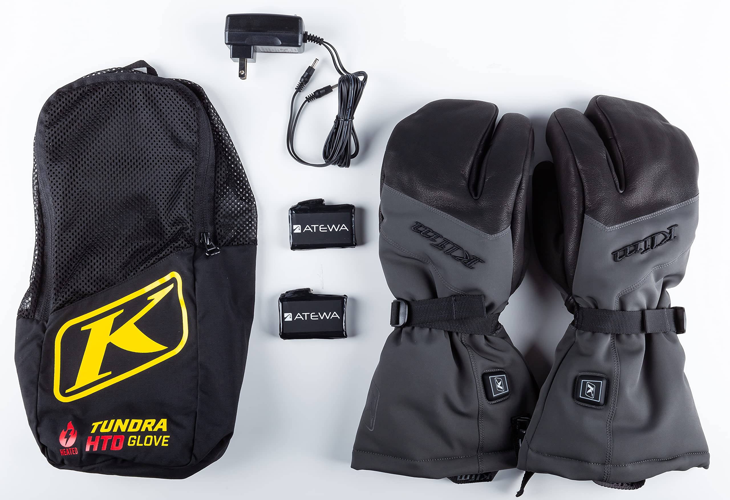 KLIM Tundra HTD Rechargeable Heated Winter Gloves for Men & Women - Battery Powered Cold Weather Gauntlets for Skiing, Snowboarding & Outdoor Activities