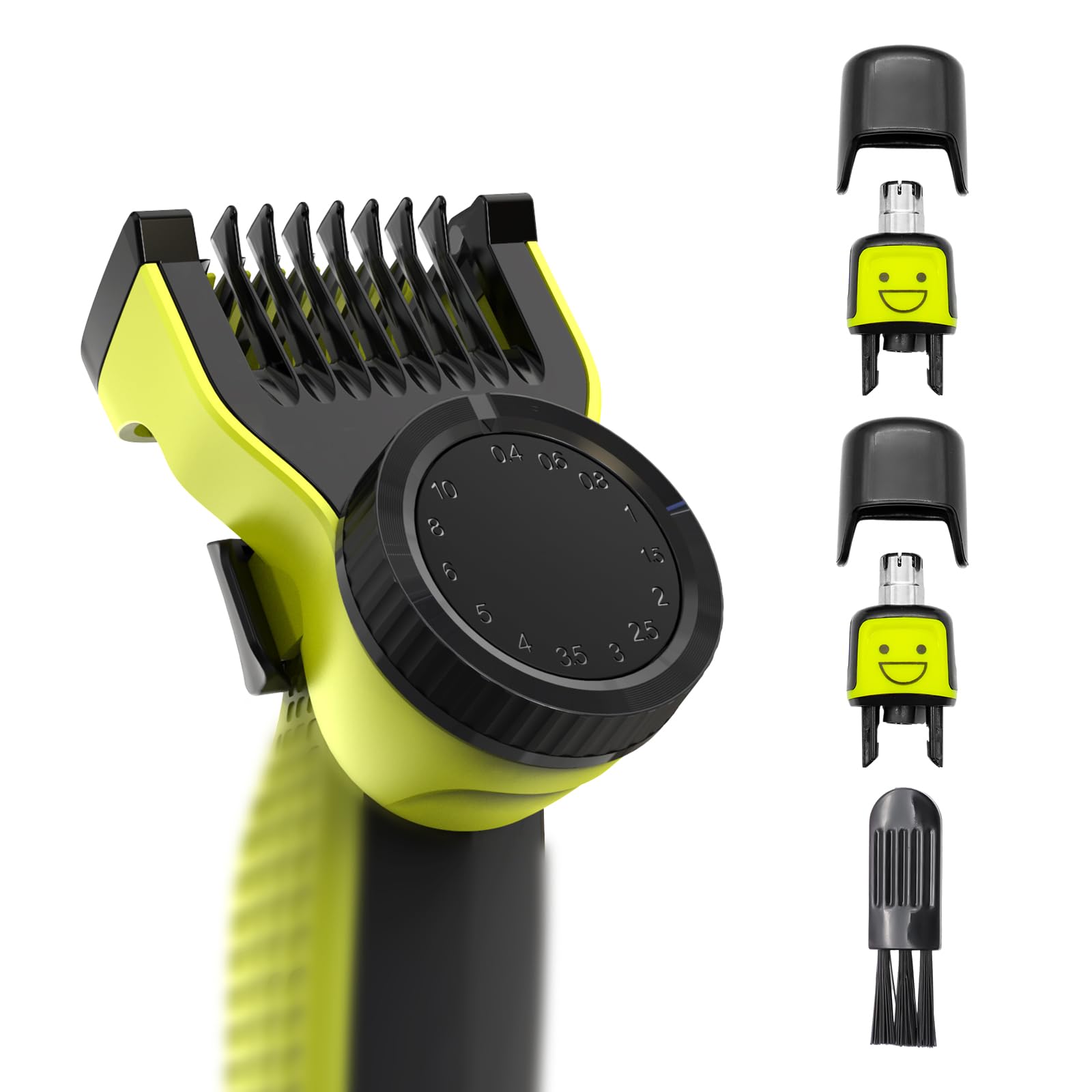 Philips One Blade Replacement Attachments - 14 Length Guide Combs & Nose Hair Trimmer Heads for QP2520 QP2530 QP2620 QP2630 QP2724 QP2824 Models - Perfect for Beard Styling, Body Grooming & Personal Care (Set of 4)