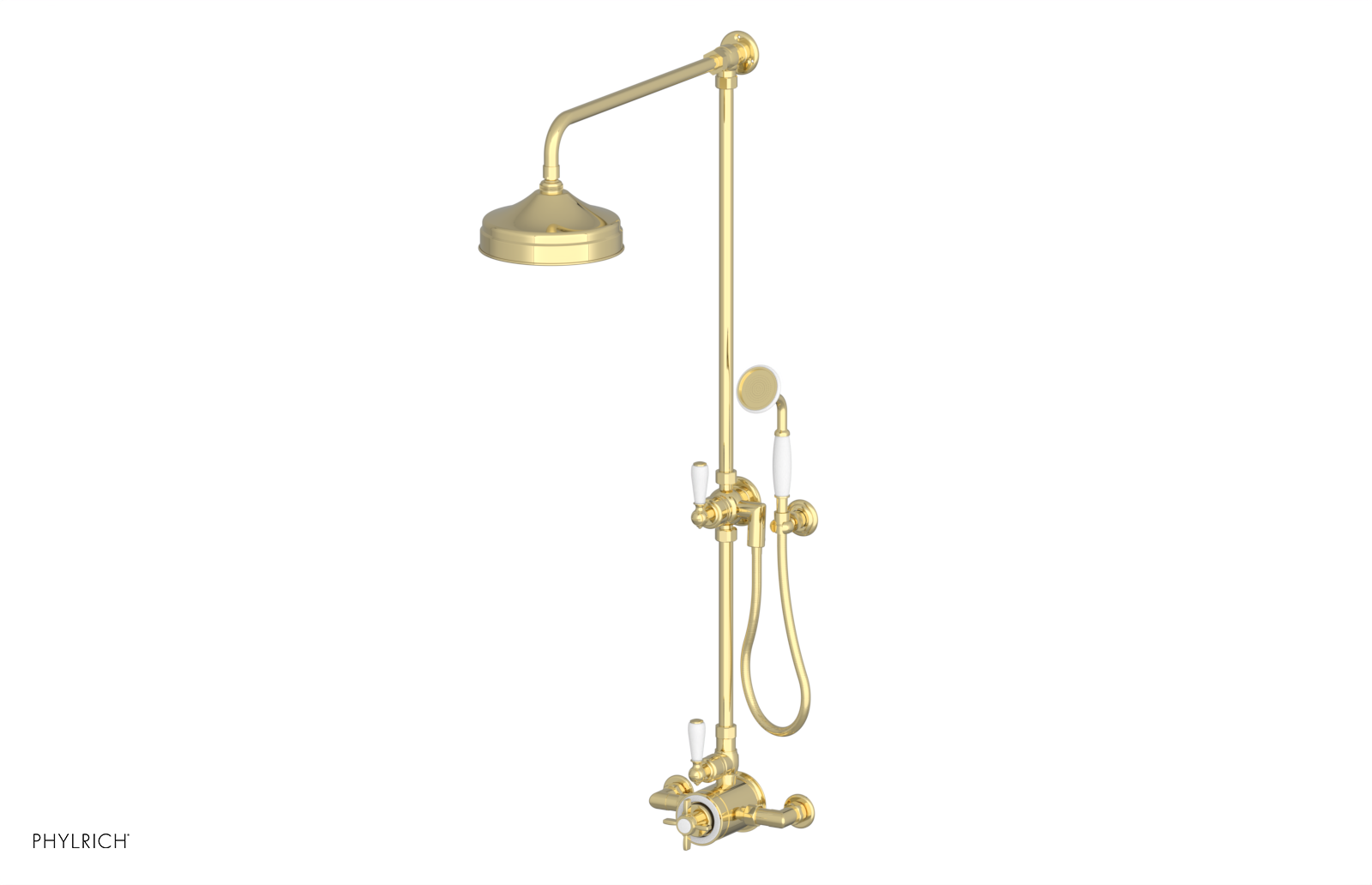 Jamestown Exposed Shower System with Hand Shower - 165 33 - Perfect for Modern Bathroom Renovations and Spa-Like Shower Experiences