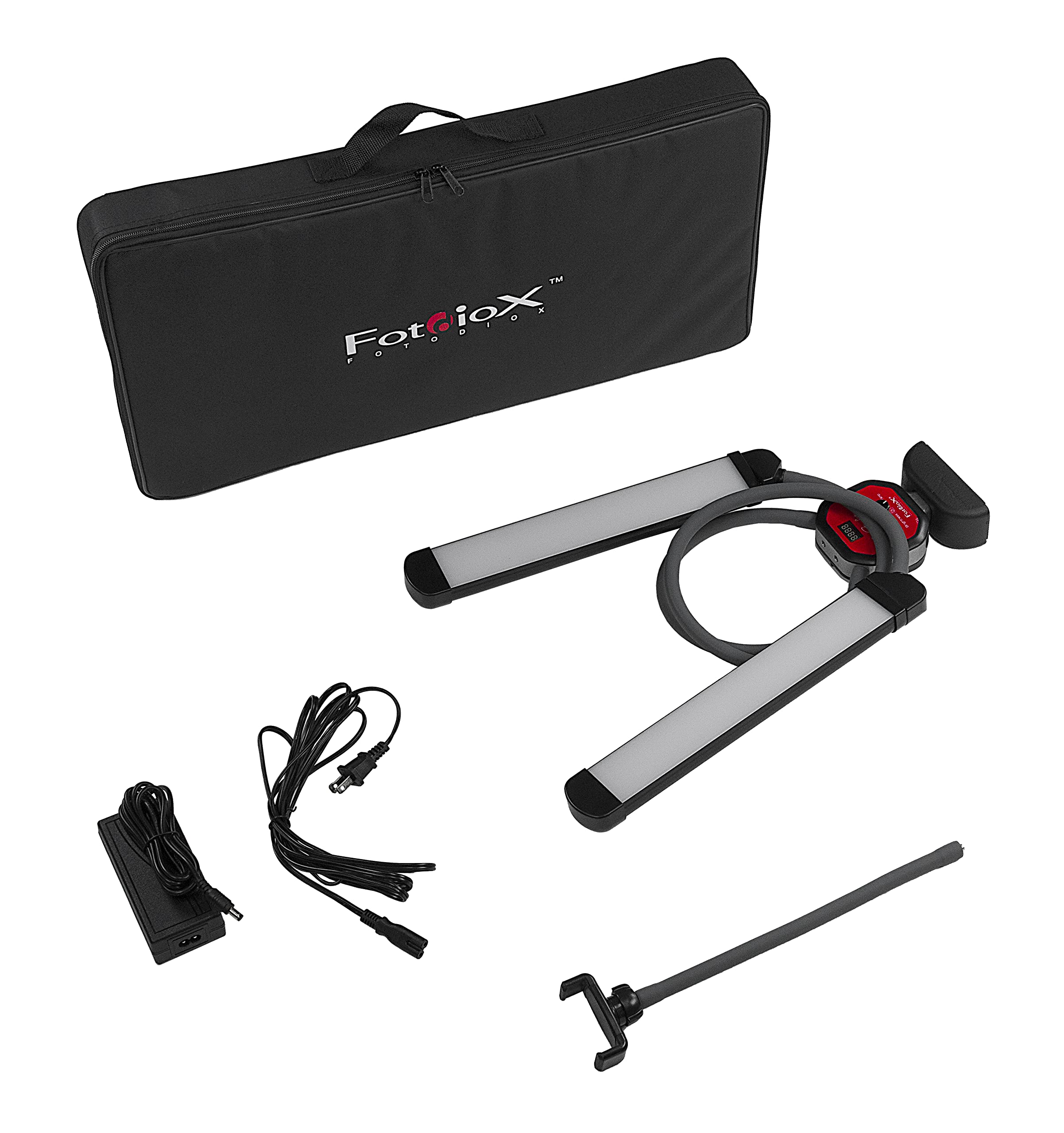 Fotodiox Selfie Starlite Stix TT Tabletop 125 Vlog Light Kit - Bi-Color Dimmable LED Wand Lights with 125cm Adjustable Arms for Video Conferencing, Gaming, Makeup, YouTube Live Streaming - Perfect for Content Creators, Home Office & Studio Lighting