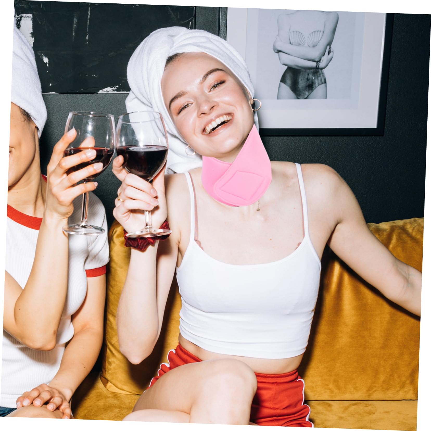 GLEAVI Neck Support Tape - Cervical Fixation Tape with Moisturizing Pad, Pink Composite Sponge for Neck Pain Relief & Posture Correction | Ideal for Office Workers, Gym Recovery & Daily Comfort